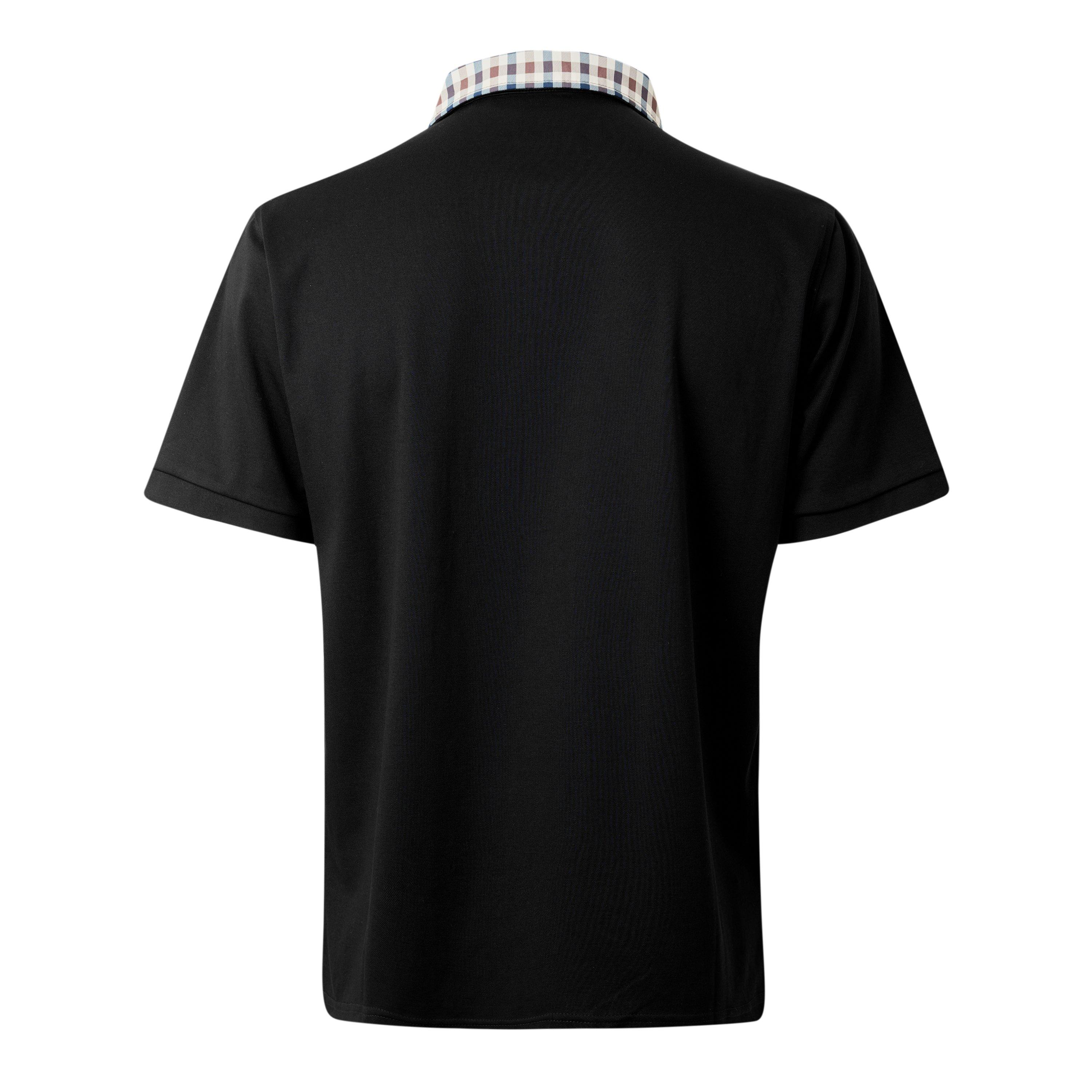 Black 16 - Aquascutum - AquAct Check Collr P Sn64 - 2