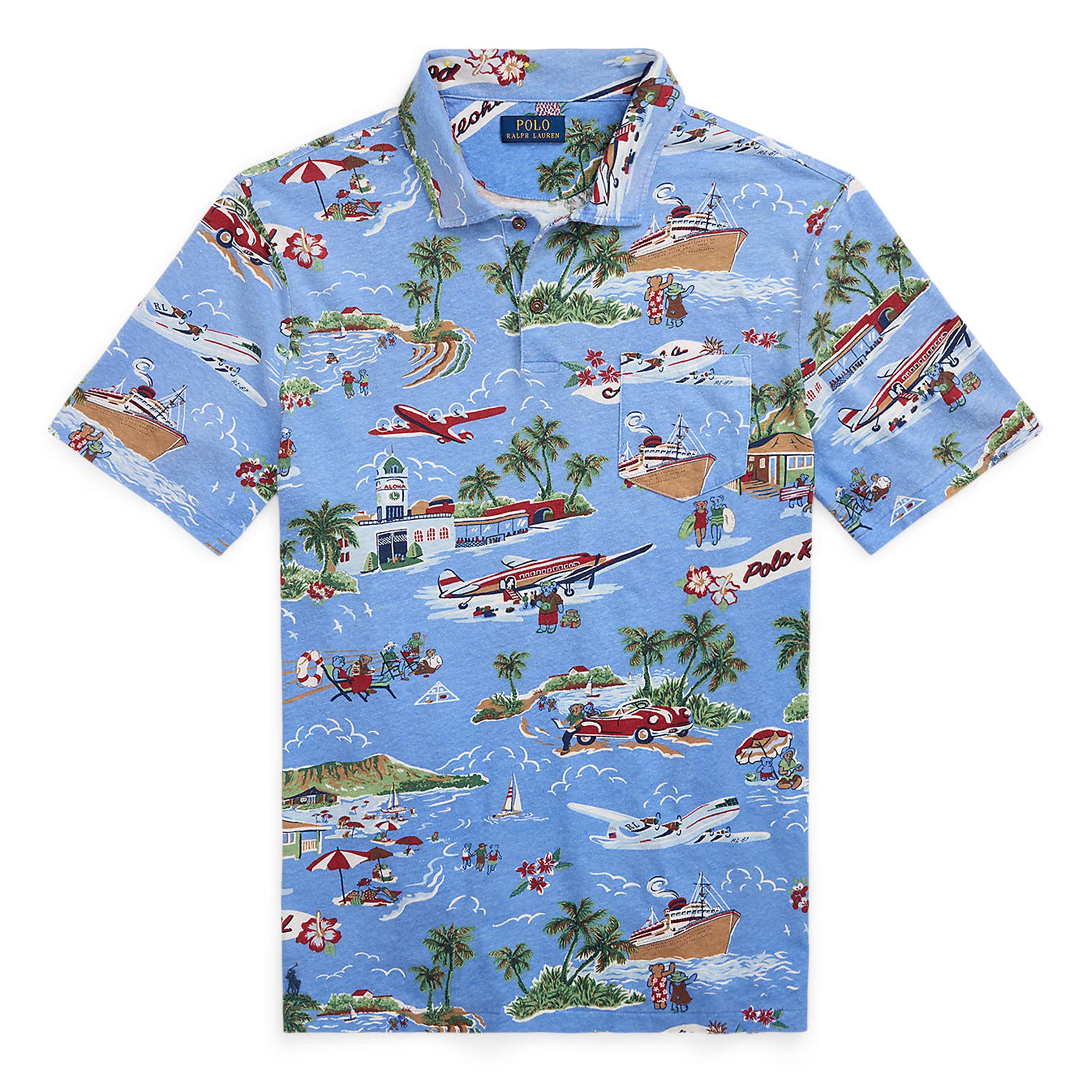 Holiday Bear - Polo Ralph Lauren - Standard Fit Bear Linen-Cotton Polo - 1