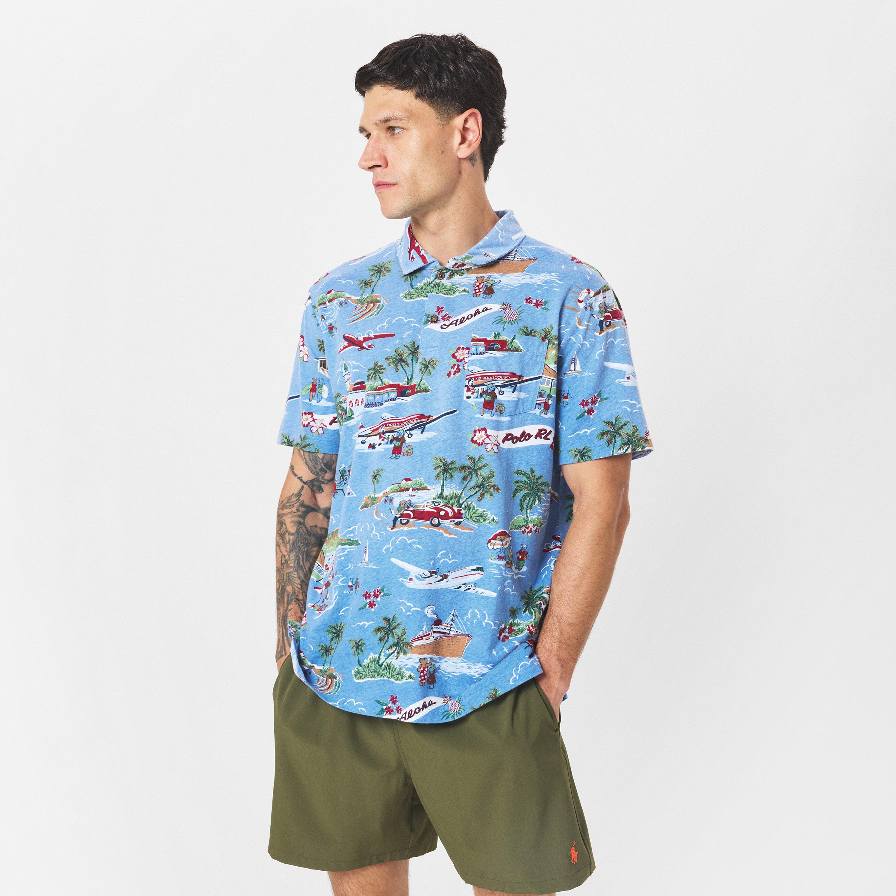 Holiday Bear - Polo Ralph Lauren - Standard Fit Bear Linen-Cotton Polo - 3