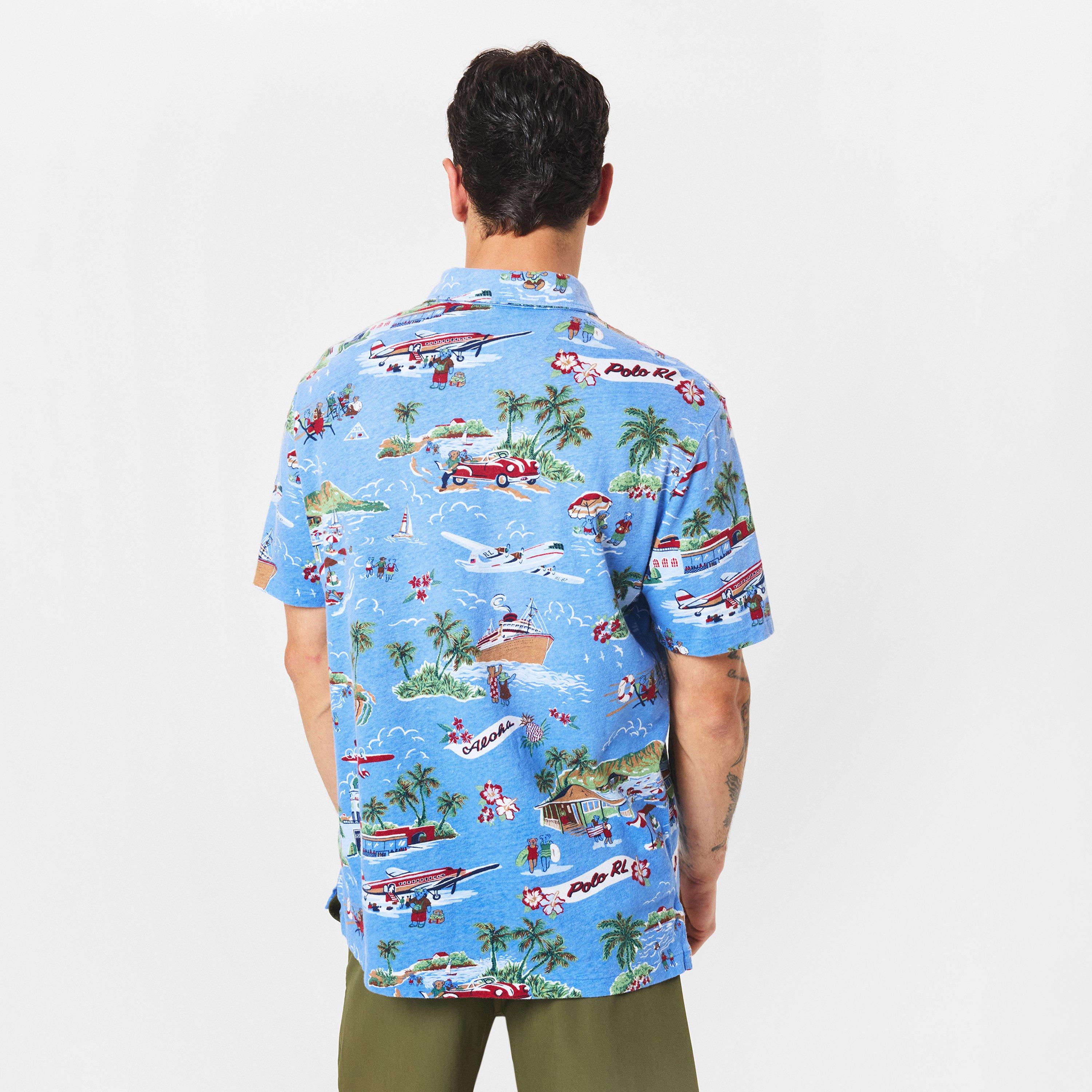 Holiday Bear - Polo Ralph Lauren - Standard Fit Bear Linen-Cotton Polo - 4