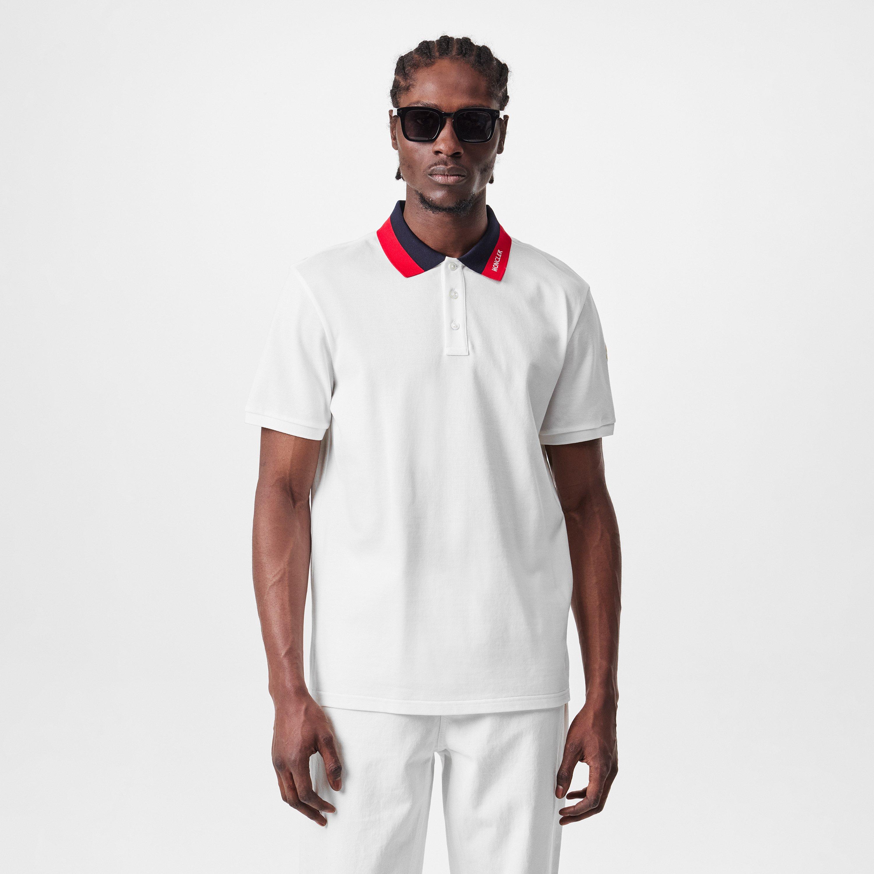 White 034 - Moncler - Logo Collar Short Sleeve Shirt - 3