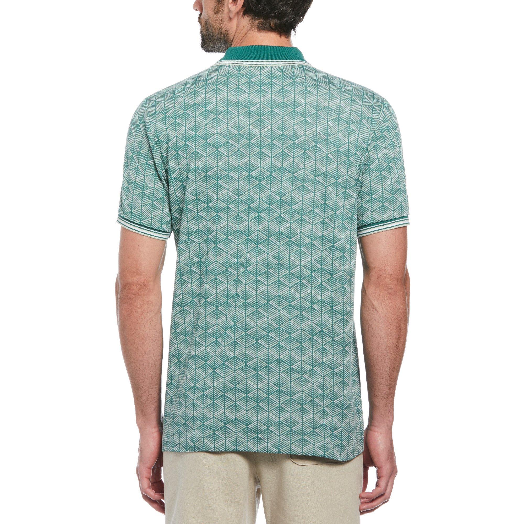 Antique Green - Original Penguin - Jacquard Short-Sleeve Polo Shirt - 2