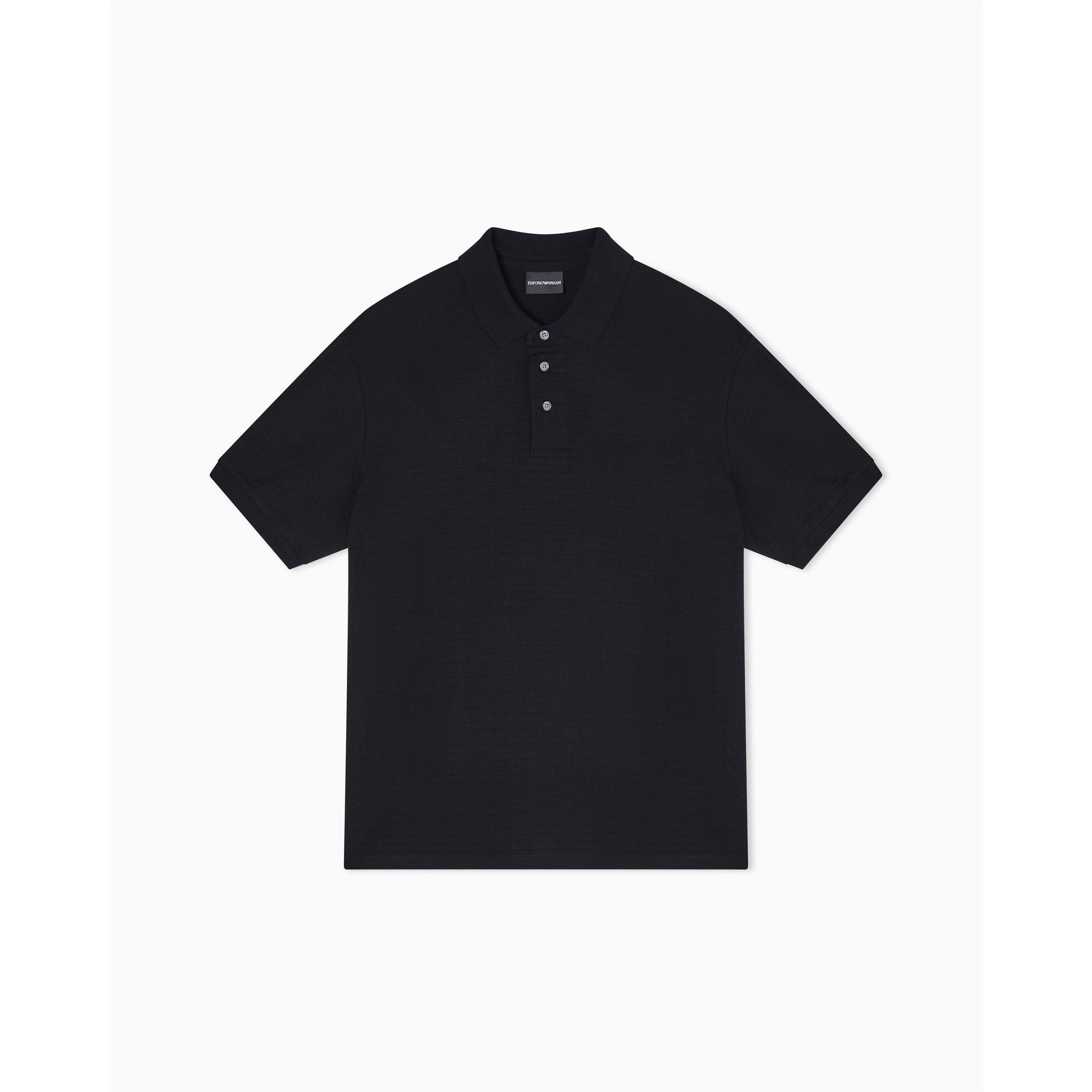Emporio Armani Men's Short Sleeve Polo Shirt - Black - S