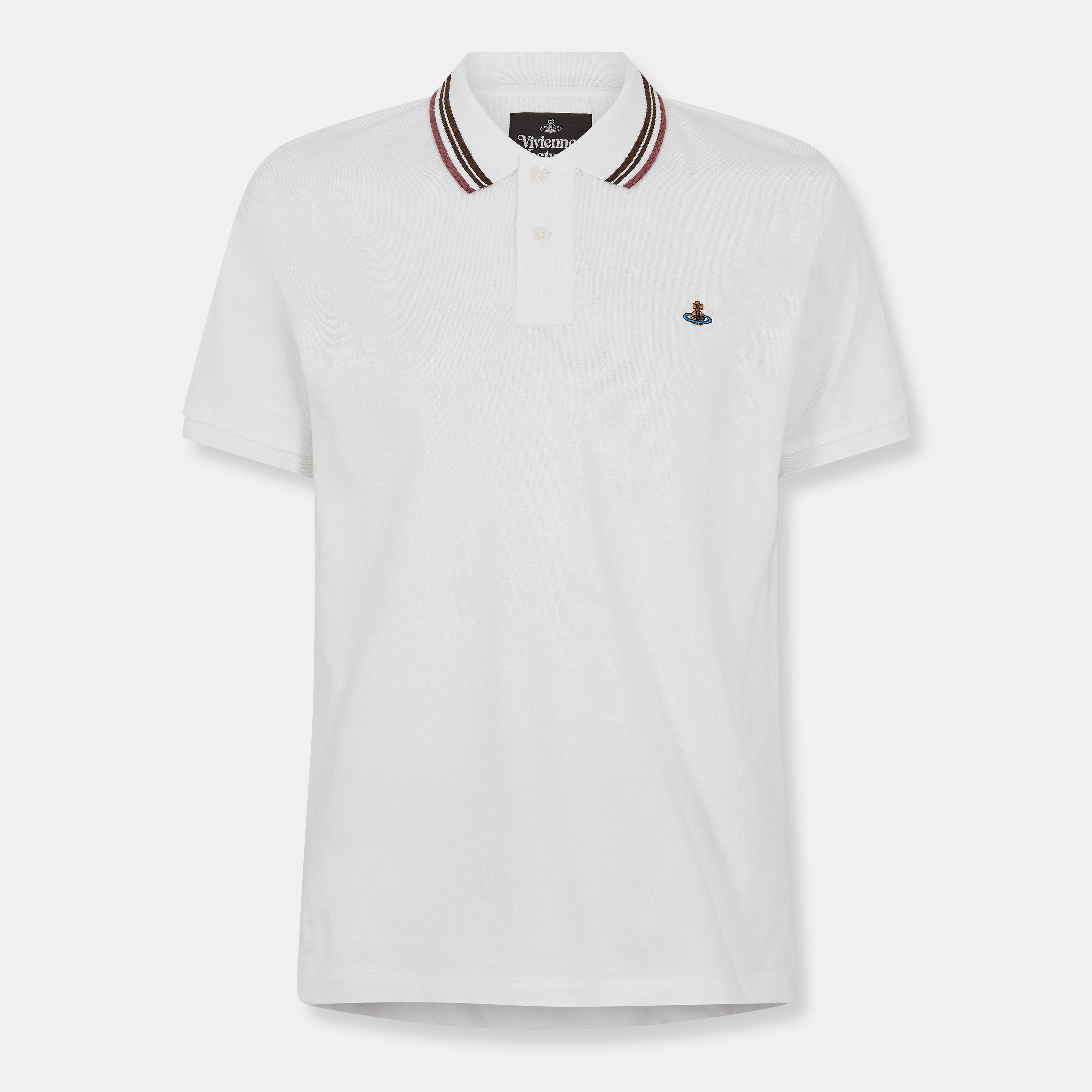 Vivienne Westwood Men's Viv Tip Short Sleeve Polo Shirt - White - XL