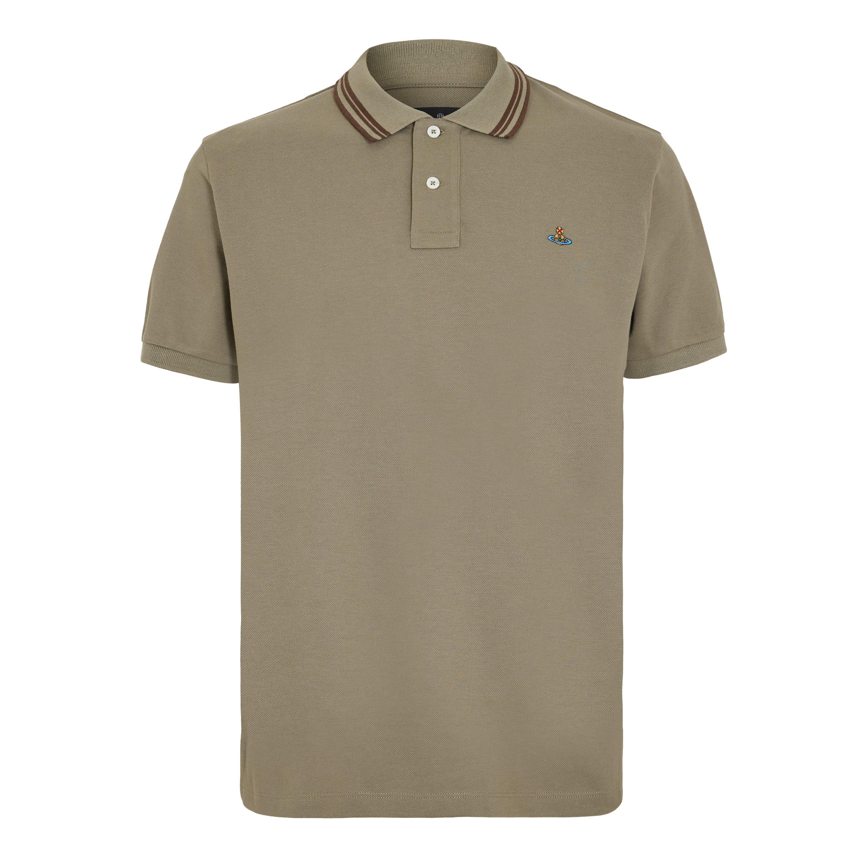 Vivienne Westwood Men's Viv Tip Short Sleeve Polo Shirt - Covert Green - XL
