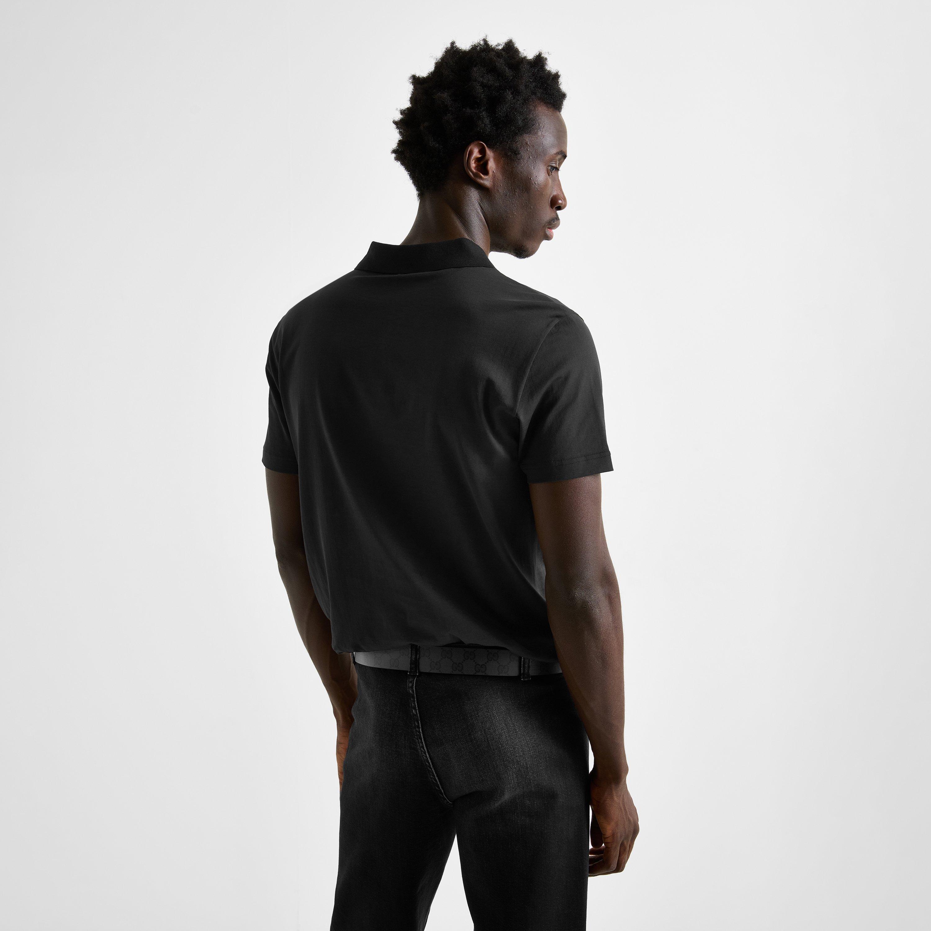 Black/Grey - Gucci - Gucci Web Polo Sn64 - 4
