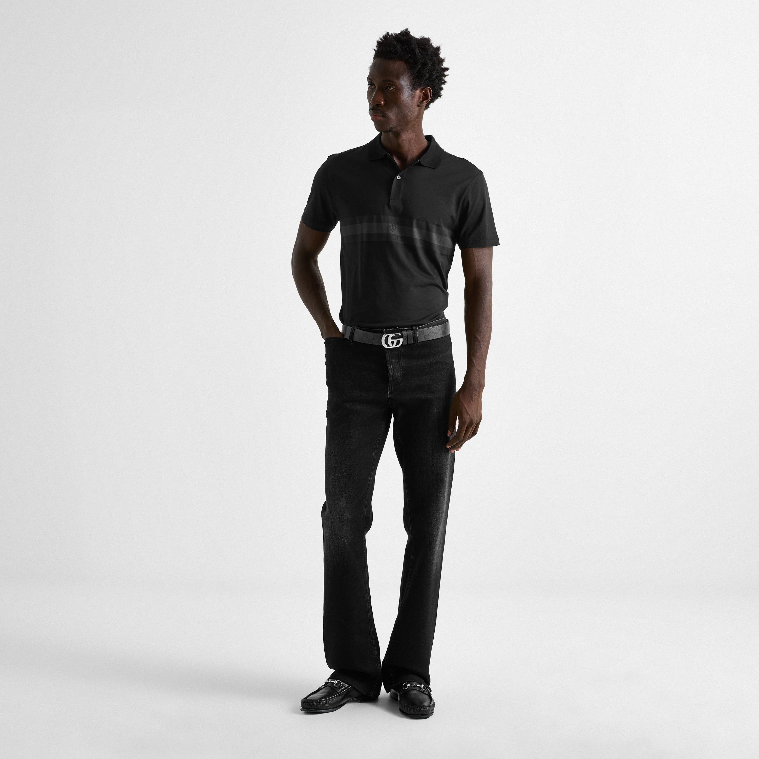 Black/Grey - Gucci - Gucci Web Polo Sn64 - 6