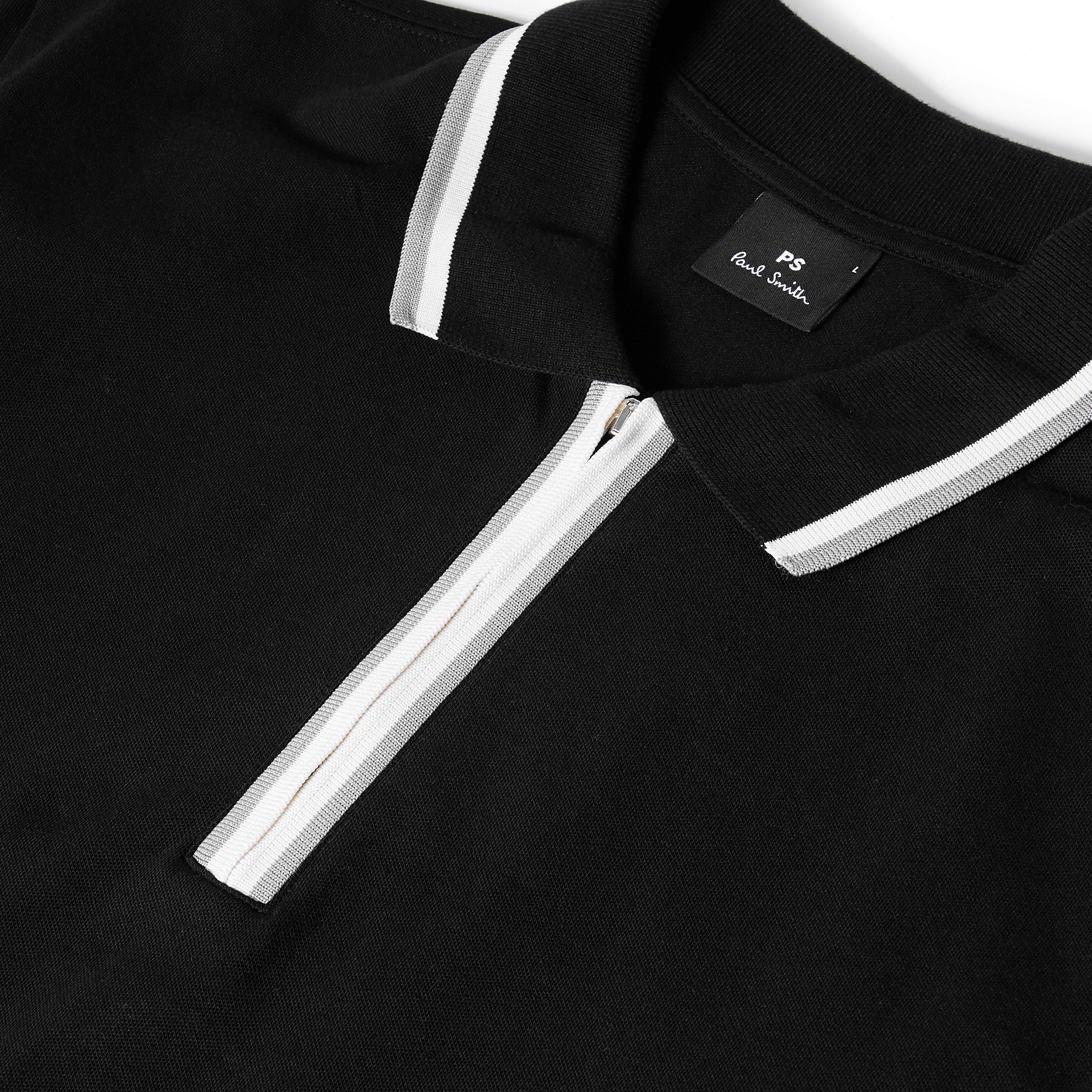 Black 79 - PS Paul Smith - Men's Zipped Short Sleeve Polo Shirt - 5