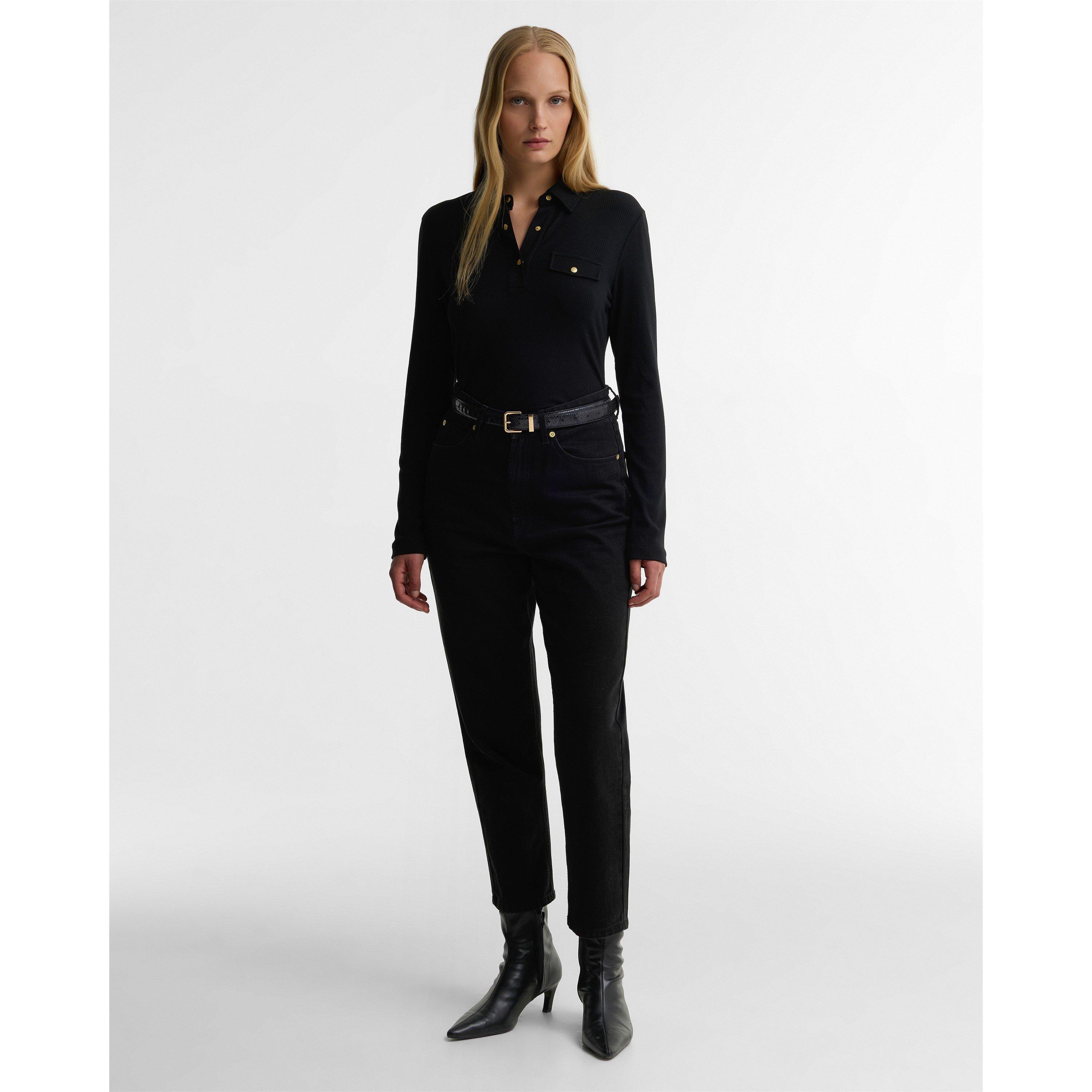 Black - Barbour International - Women's Ramona Viscose Long-Sleeve Slim-Fit Blouse - 2
