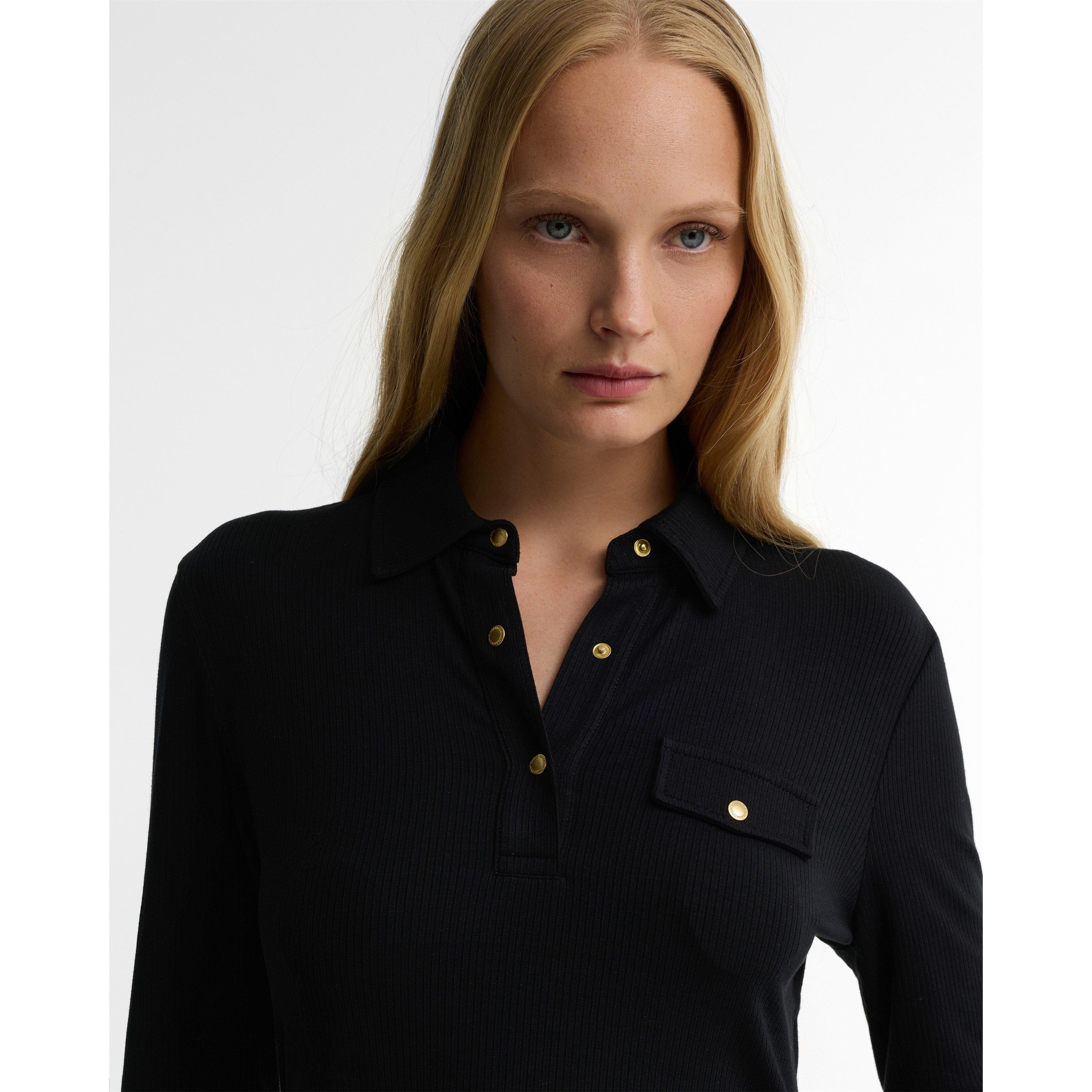 Black - Barbour International - Women's Ramona Viscose Long-Sleeve Slim-Fit Blouse - 5