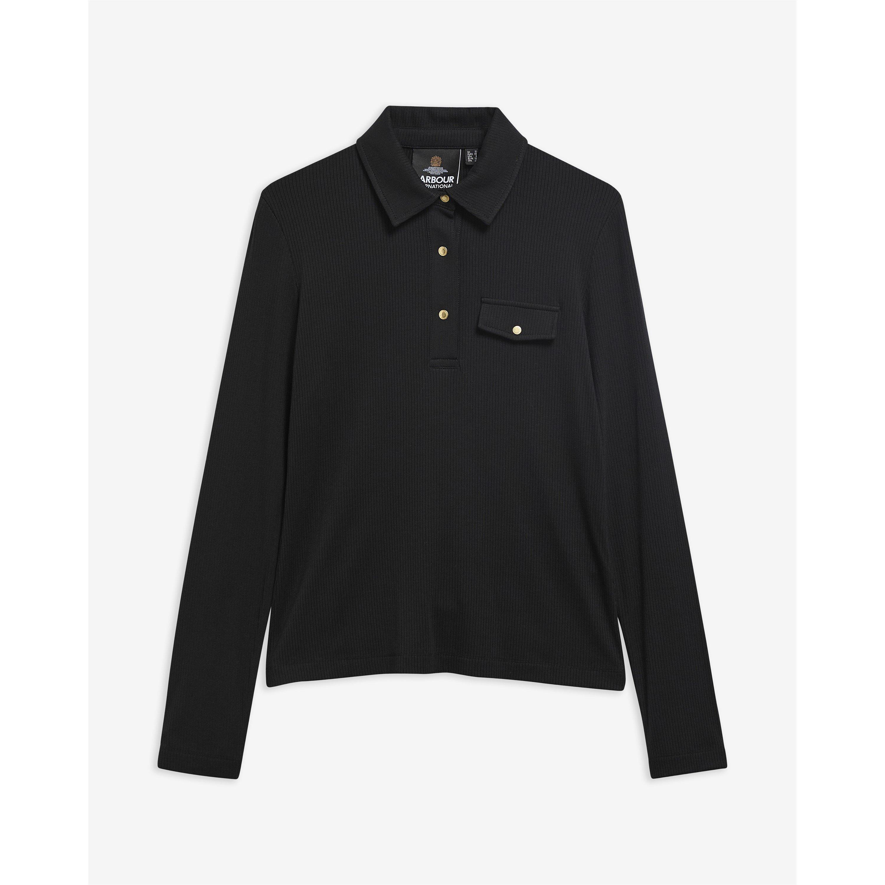 Black - Barbour International - Women's Ramona Viscose Long-Sleeve Slim-Fit Blouse - 6