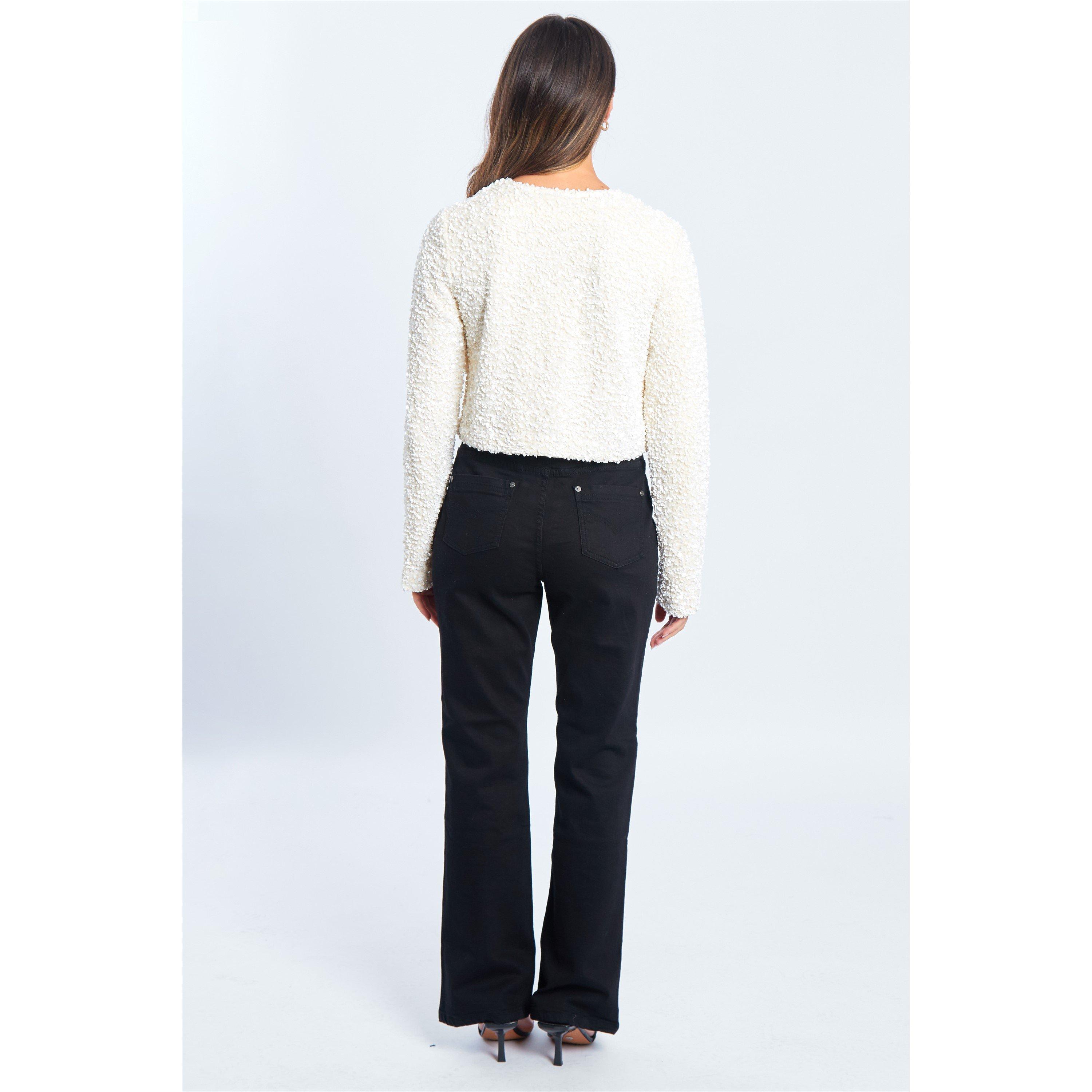 Crème - Be You - Sequin Bow Long-Sleeve Blouse - 3