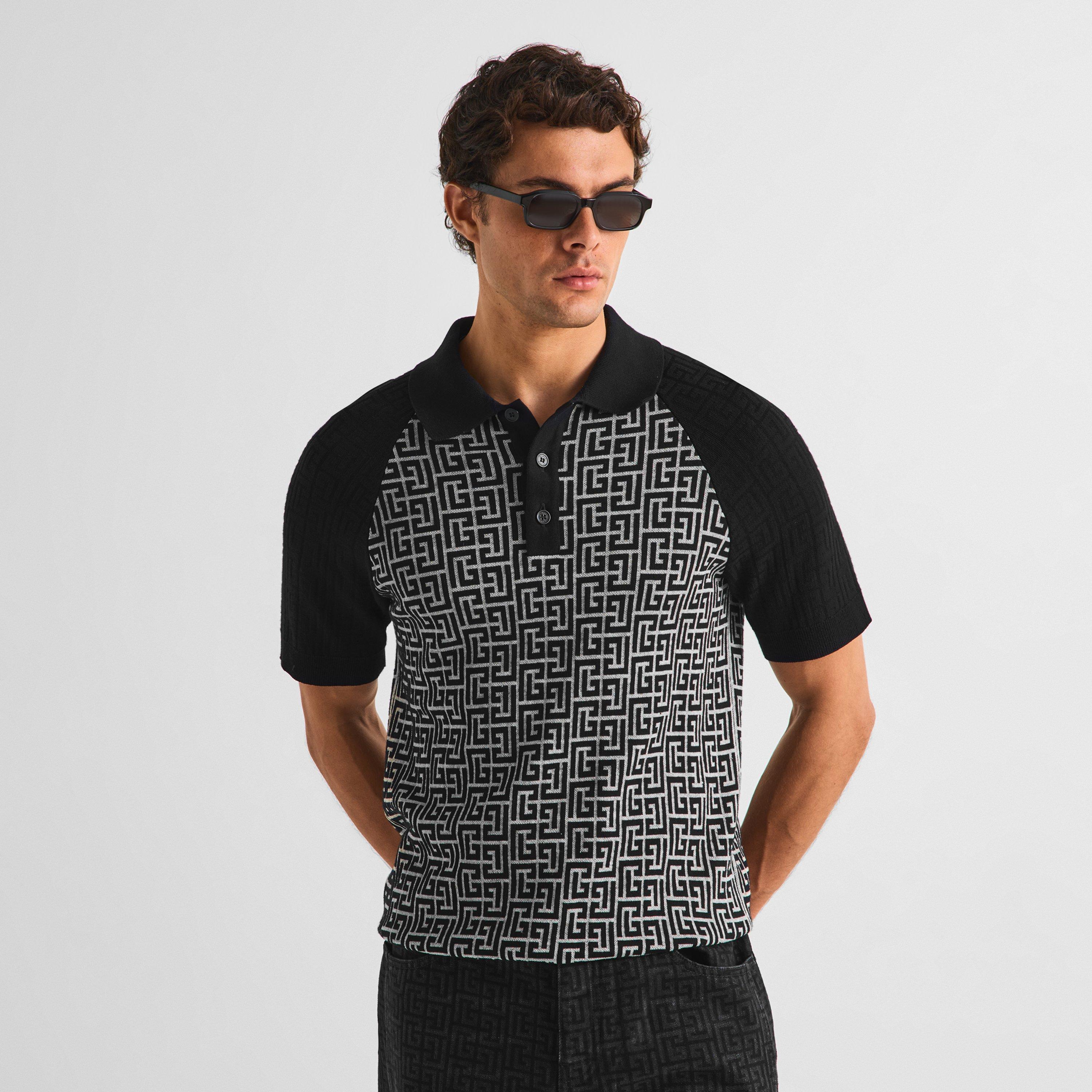 Black/White - Balmain - Balmain Mono Polo Sn63 - 3
