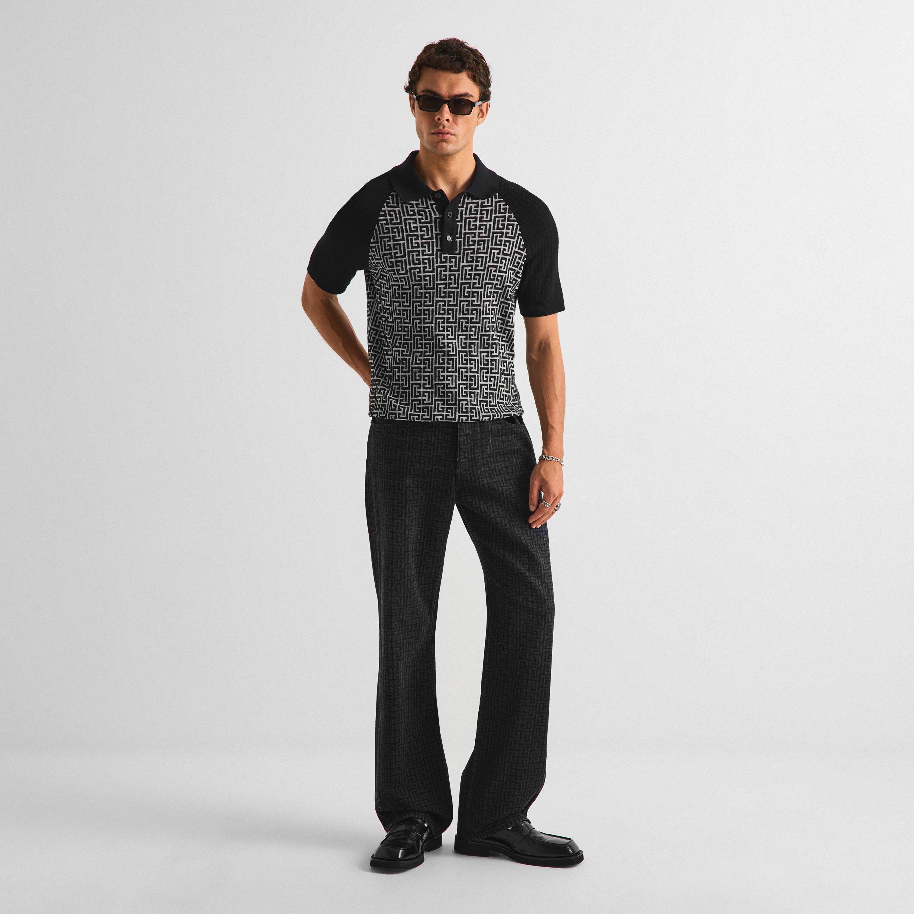 Black/White - Balmain - Balmain Mono Polo Sn63 - 6