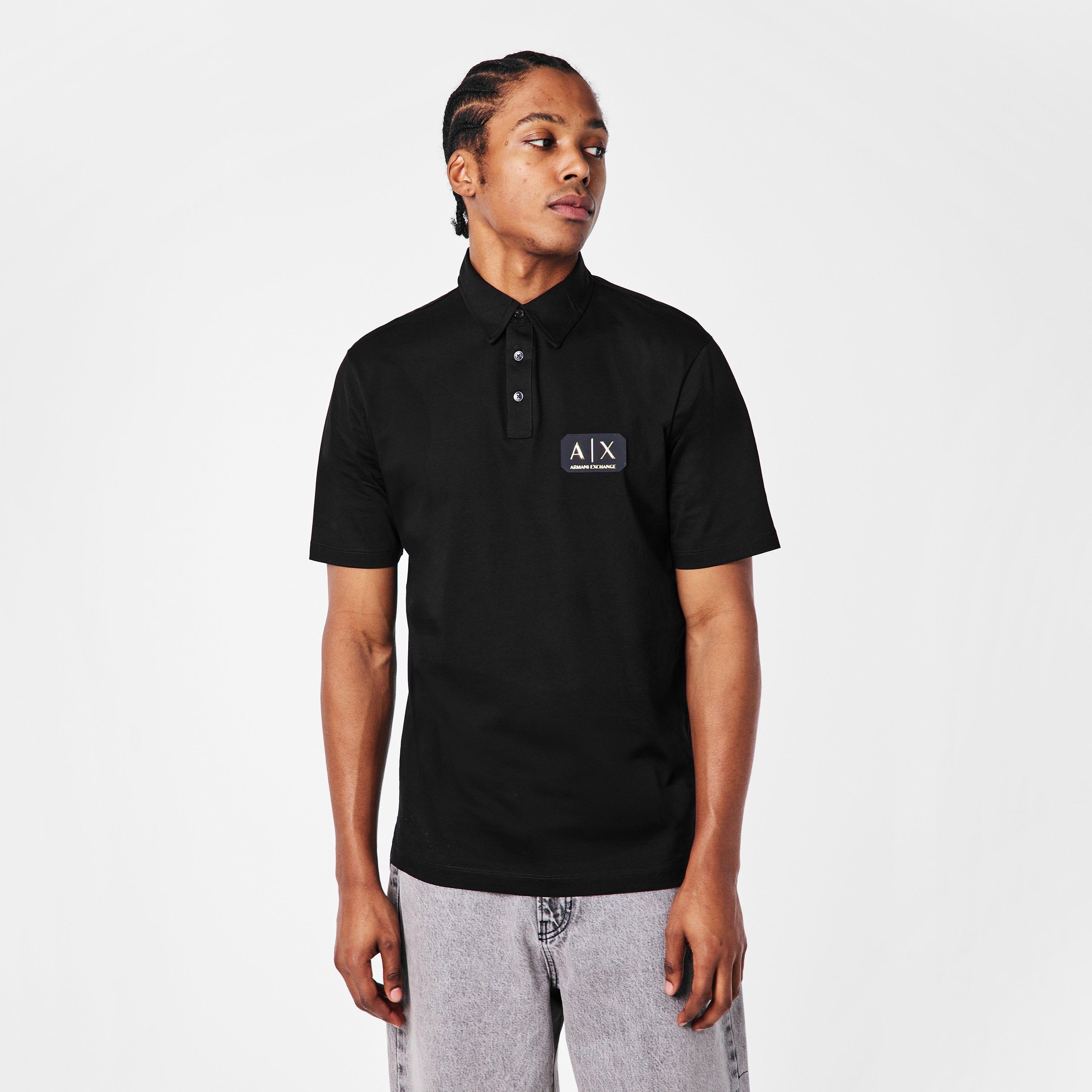 Black UC001 - Armani Exchange - AX Badge Lg Polo Sn61 - 3
