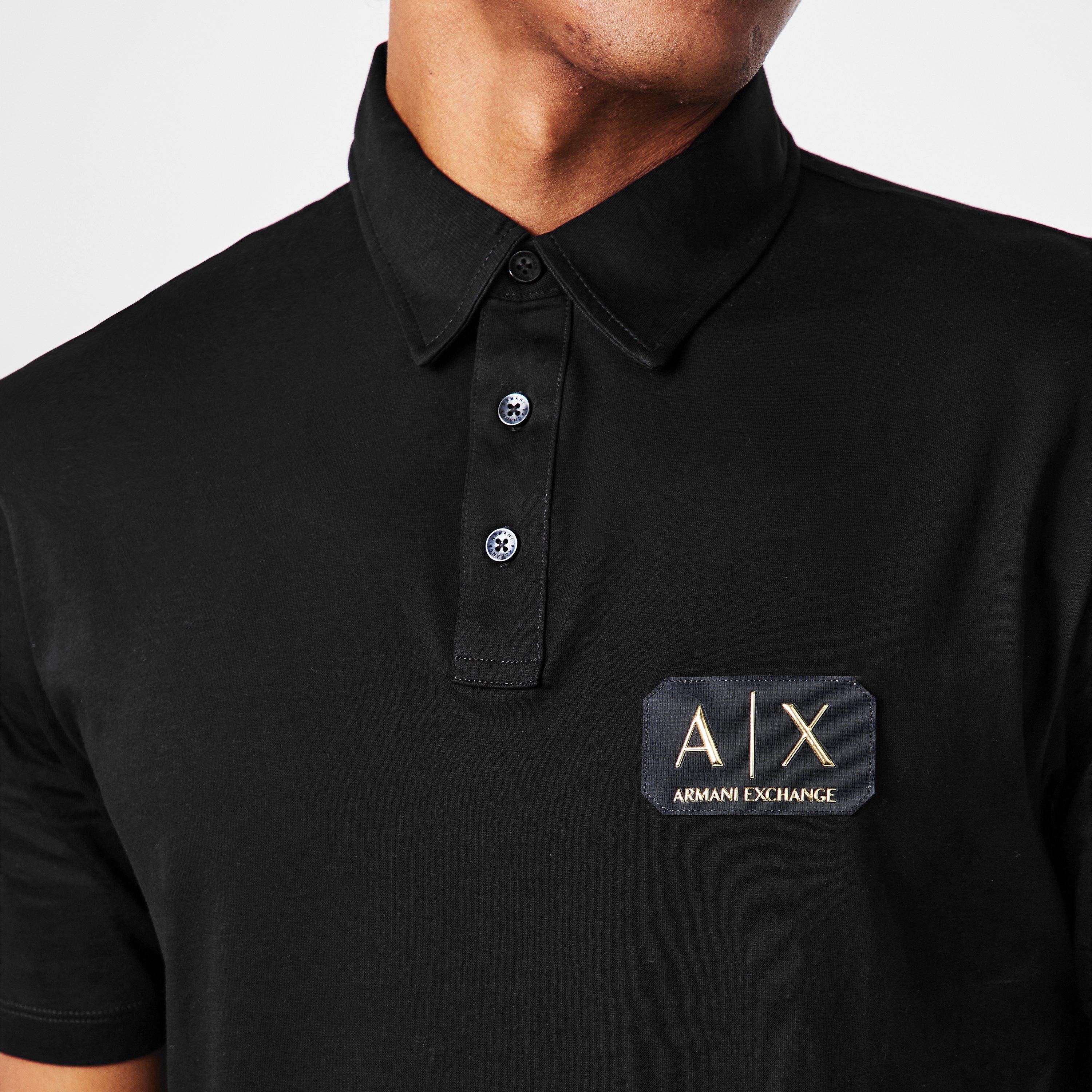 Armani Exchange Men s AX Badge Short Sleeve Polo Shirt