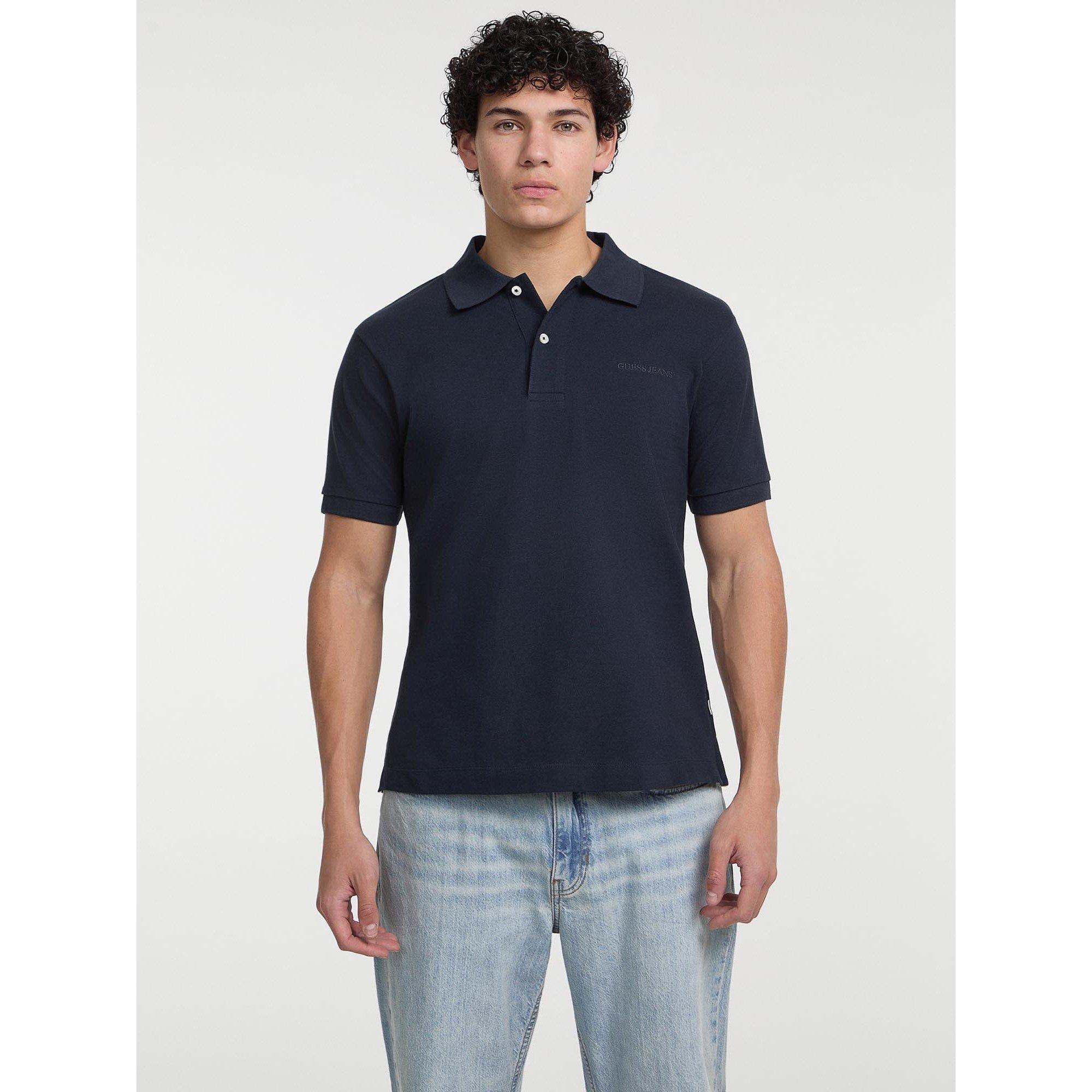 Guess Men's Logo Polo Sn54 - Ocean A71w - Small