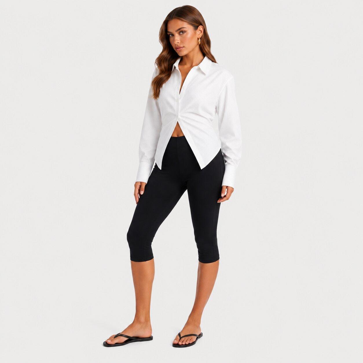 ple - I Saw It First - Pinstripe Tieback Textured Shirt - 2