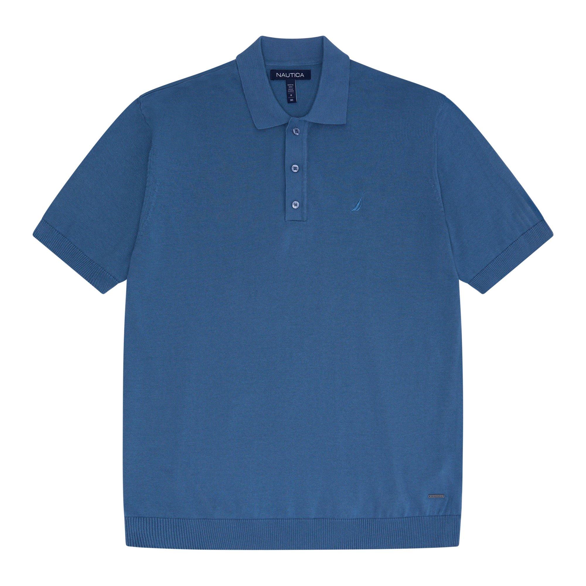 Nautica Men's Short Sleeve Polo Shirt - Teal - Large