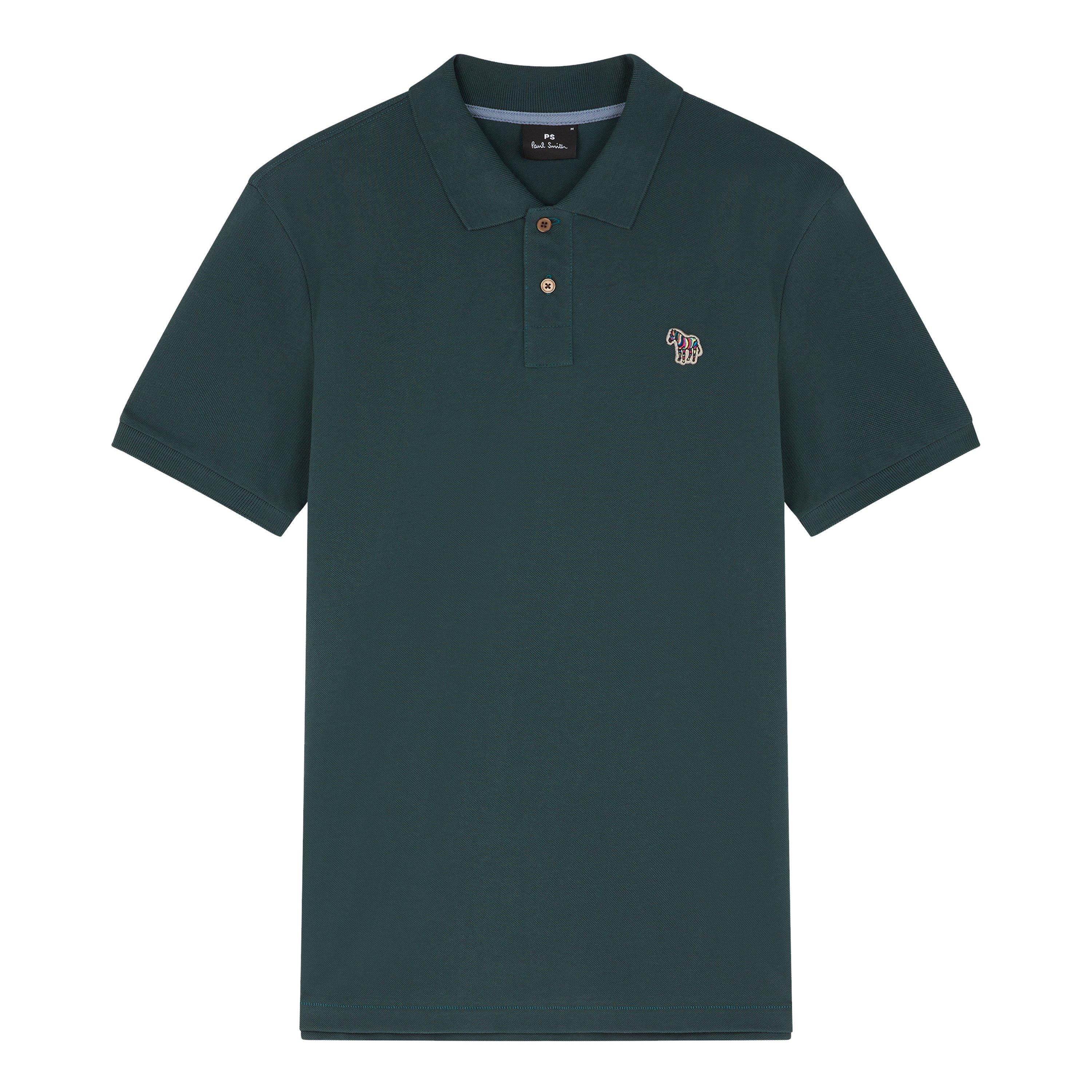 Ps Paul Smith Men's Regular Fit Zebra Polo Shirt - Green 37E - XL