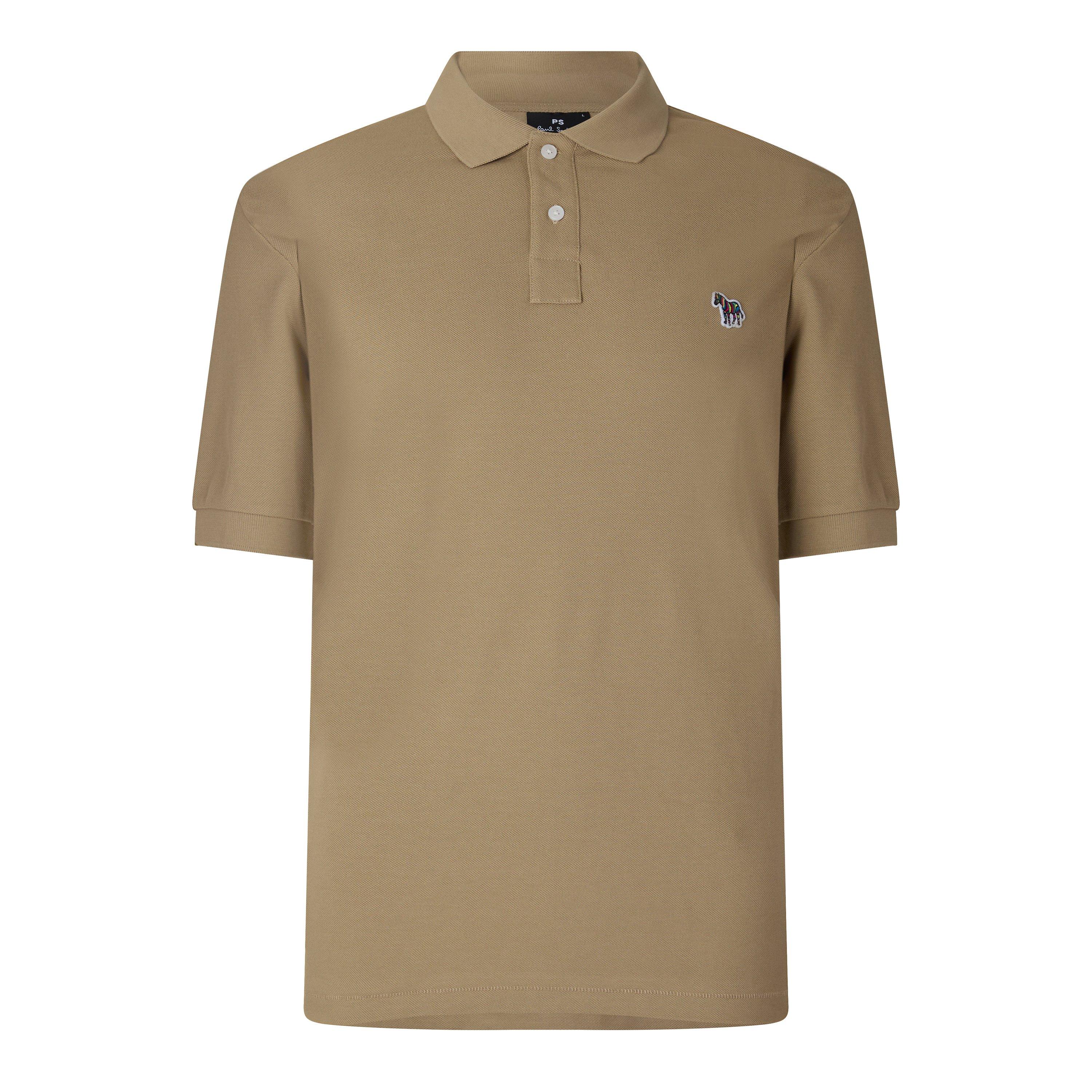 PS Paul Smith Men's Regular Fit Zebra Polo Shirt - Beige 61A - XL