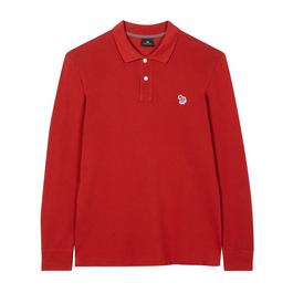 PS Paul Smith Long Sleeve Zebra Polo Shirt