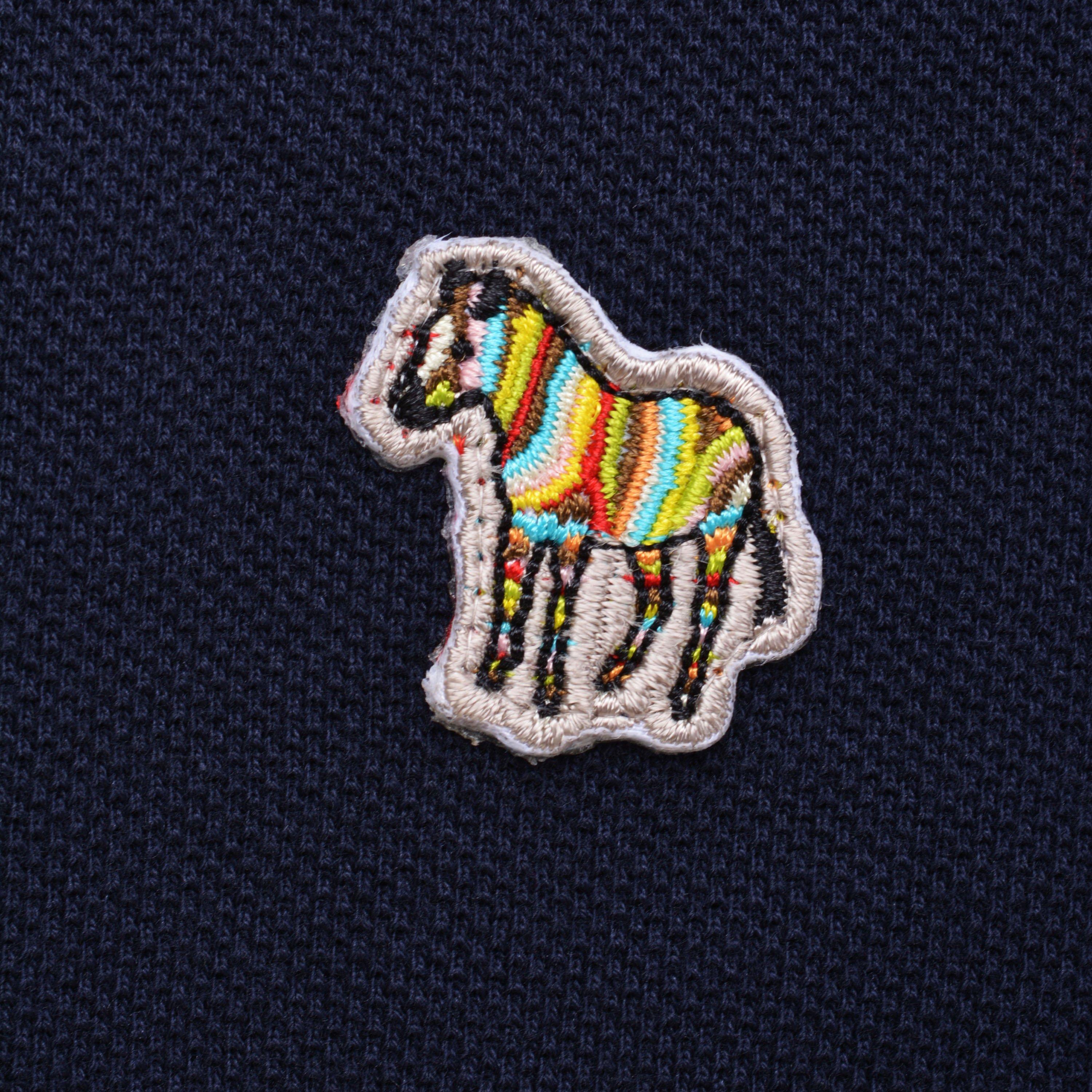 Navy 49 - PS Paul Smith - Men's Long Sleeve Zebra Polo Shirt - 6