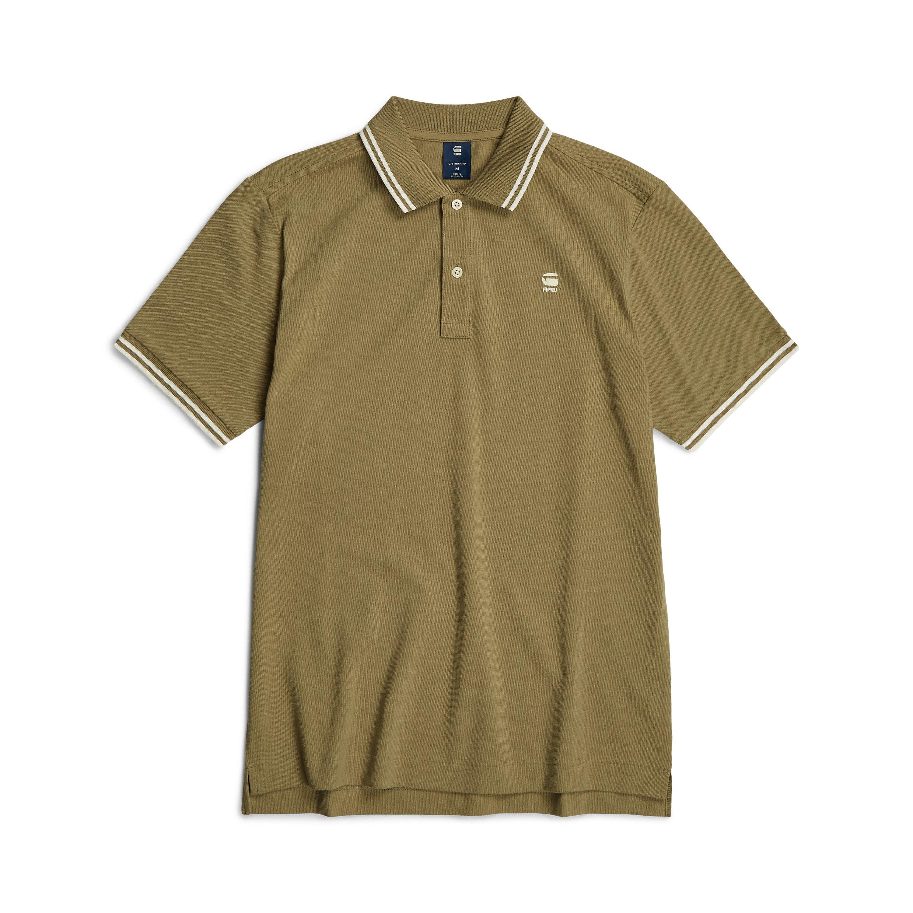Ensis Green - G Star - Men's Dunda Striped Short Sleeve Polo Shirt