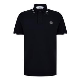 Stone Island Tipped Badge Logo Polo Shirt