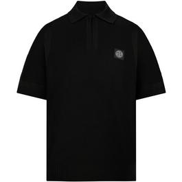 Stone Island Micro Knit Short Sleeve Polo Shirt