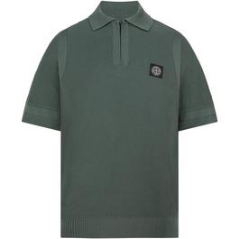 Stone Island Micro Knit Short Sleeve Polo Shirt