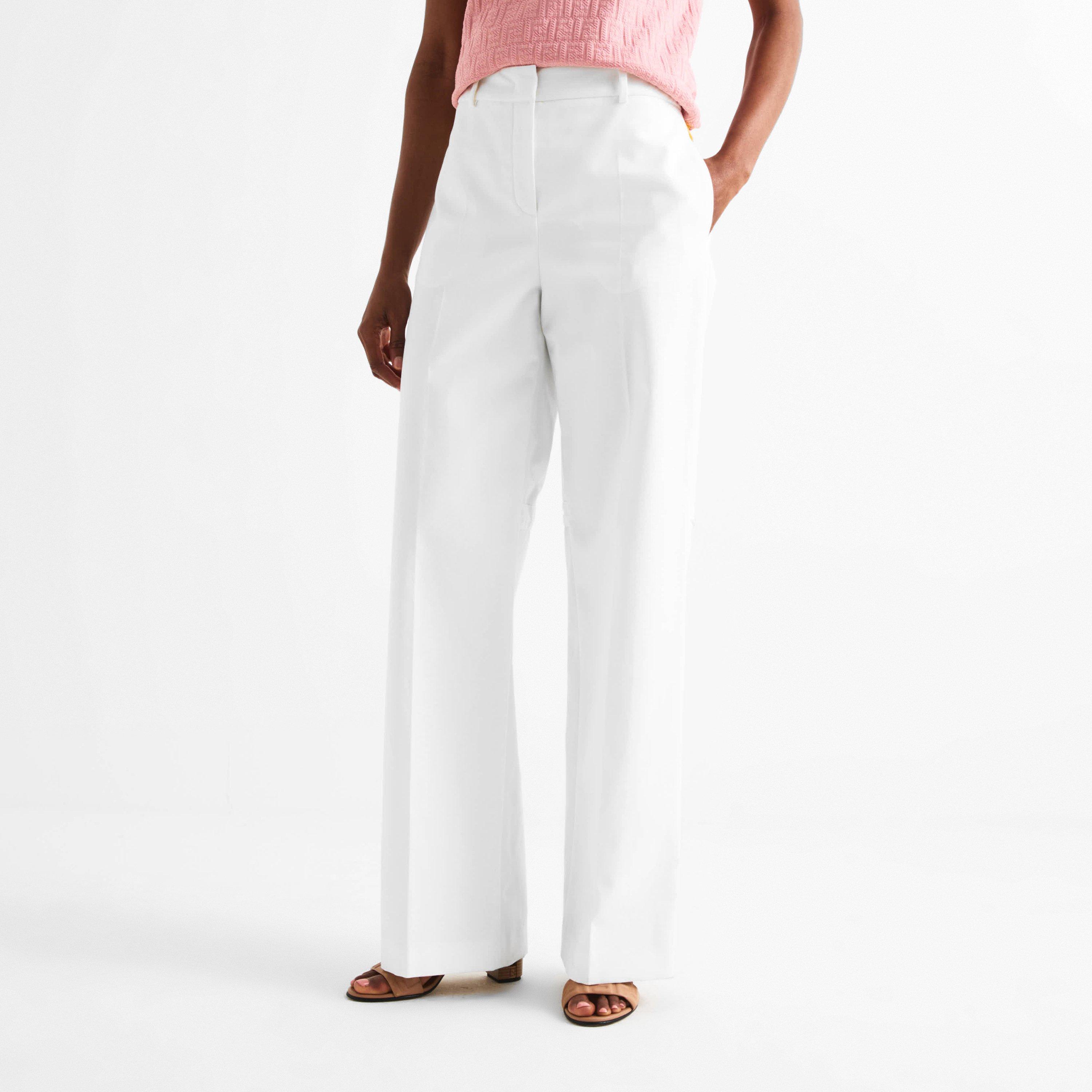 White - Fendi - Women's Technical Straight Leg Trousers - 3