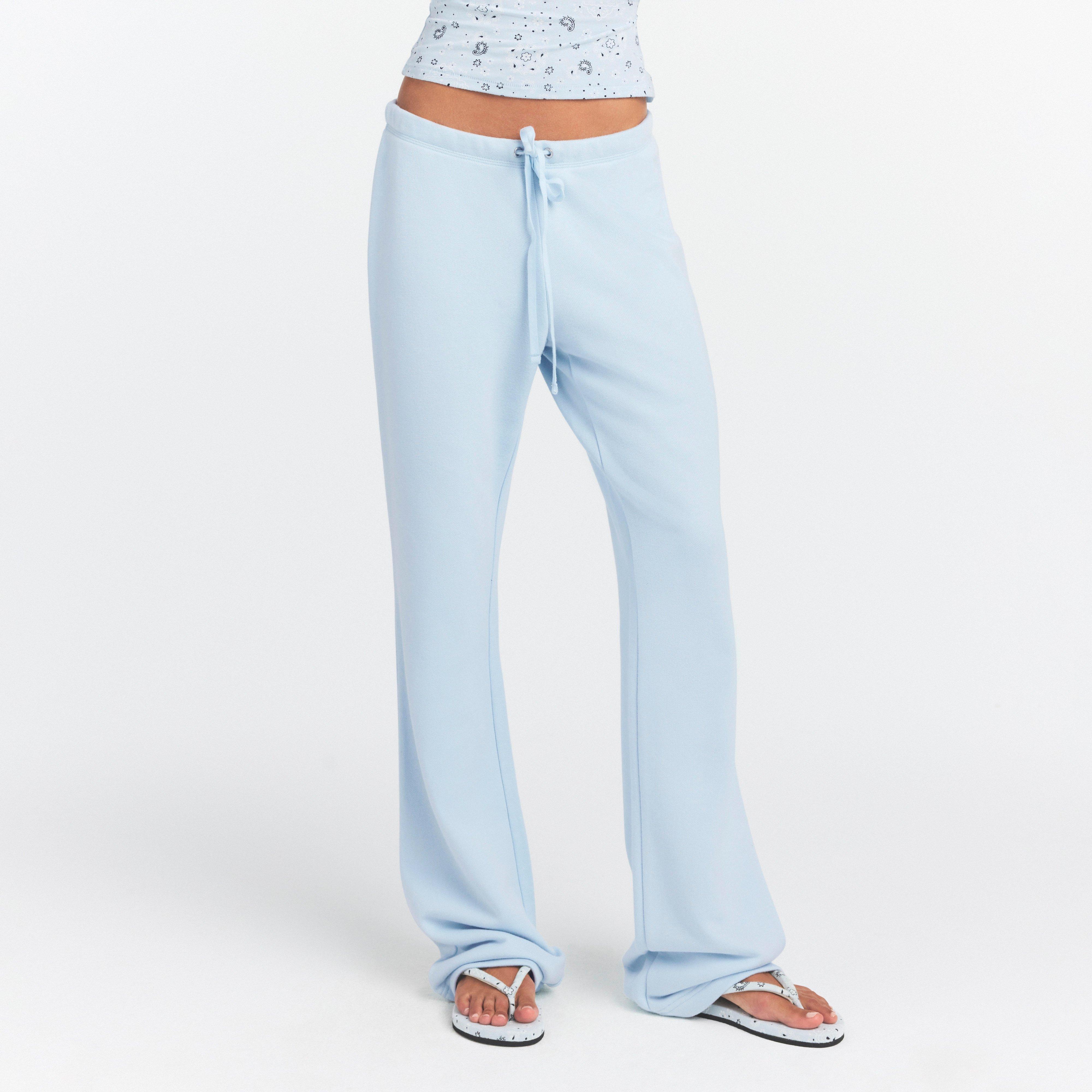 POWDER BLUE - SKIMS - Women's Straight Leg Cotton Trousers - 2