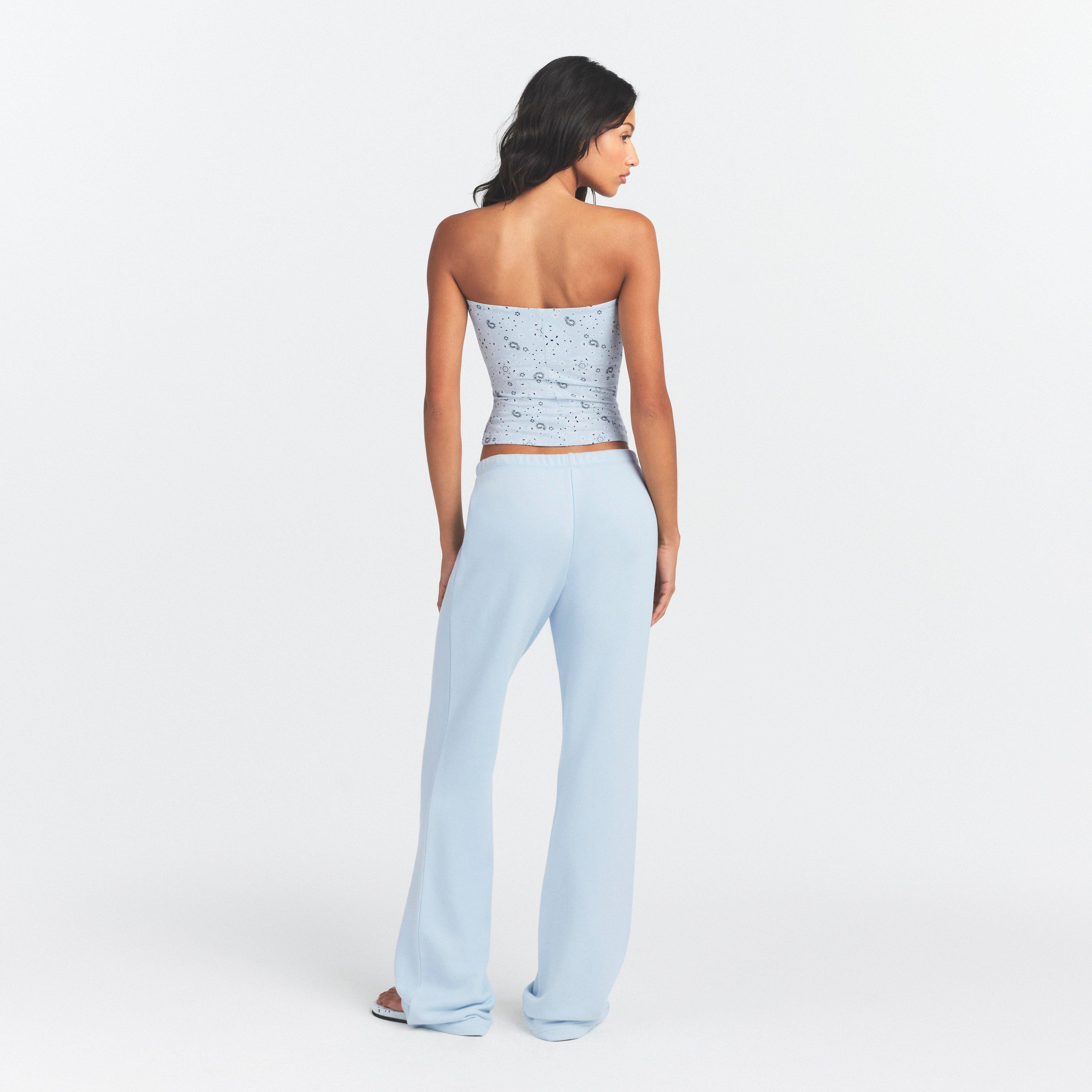 POWDER BLUE - SKIMS - Women's Straight Leg Cotton Trousers - 4