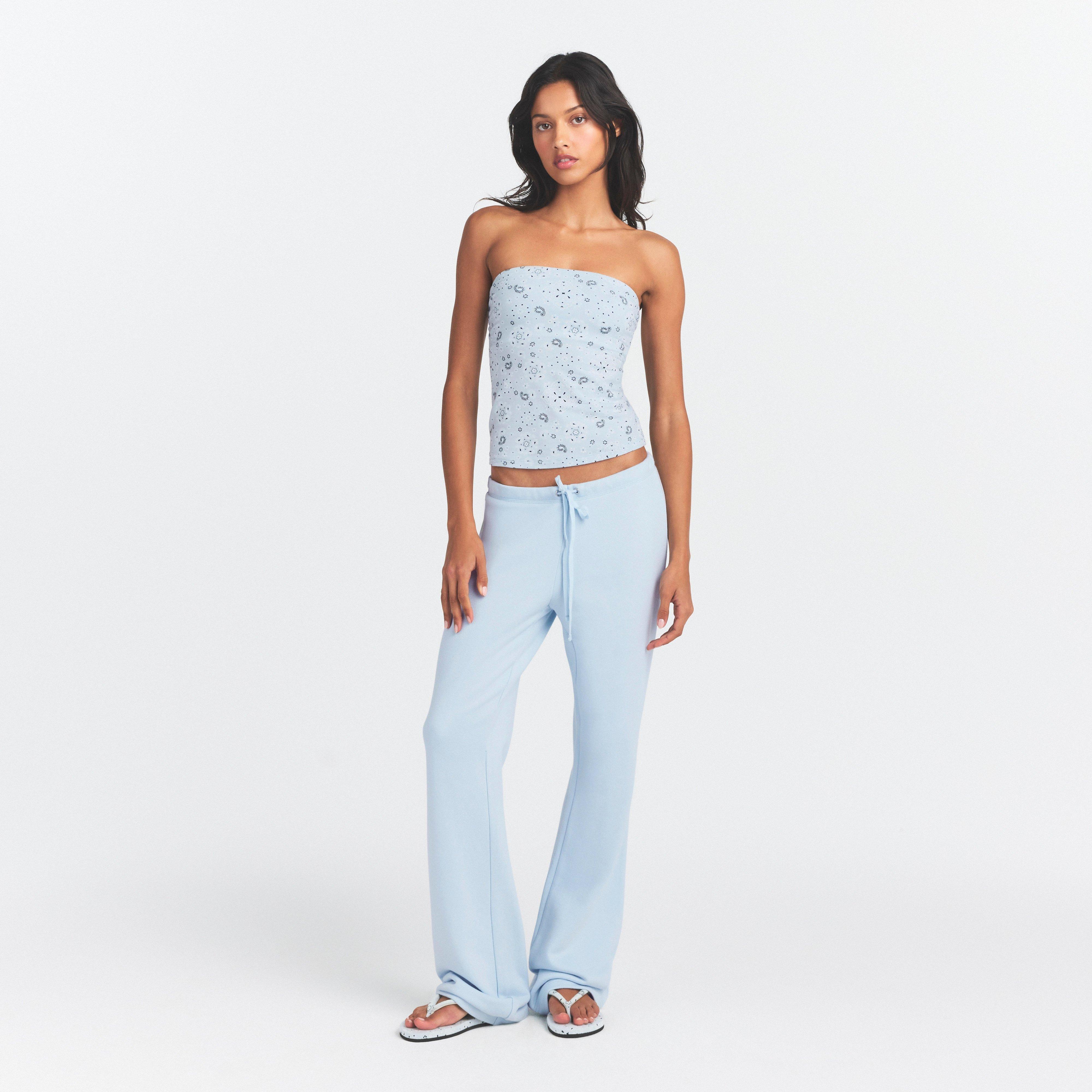 POWDER BLUE - SKIMS - Women's Straight Leg Cotton Trousers - 6