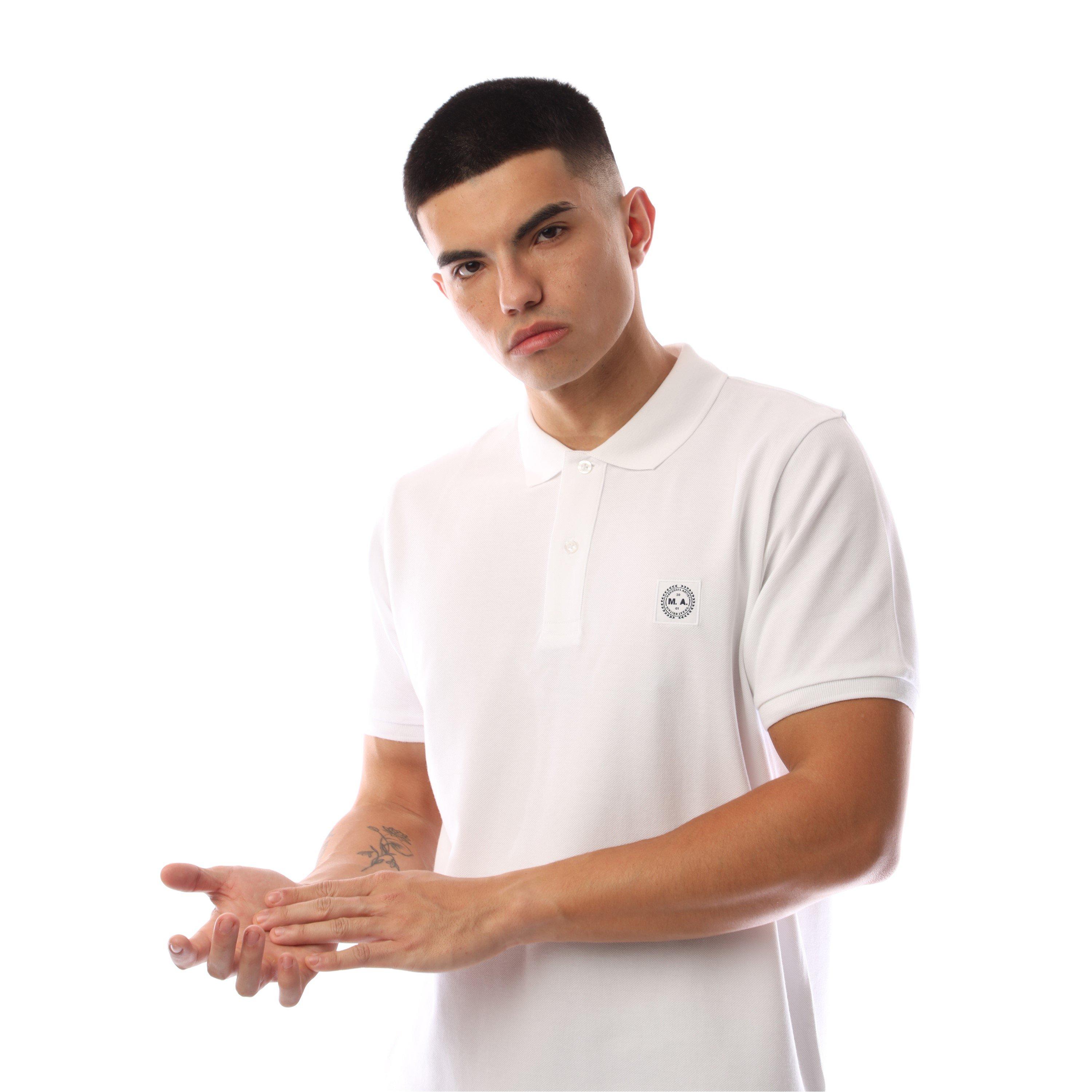 White - Marshall Artist - Men's Siren Short-Sleeve Polo Shirt - 3