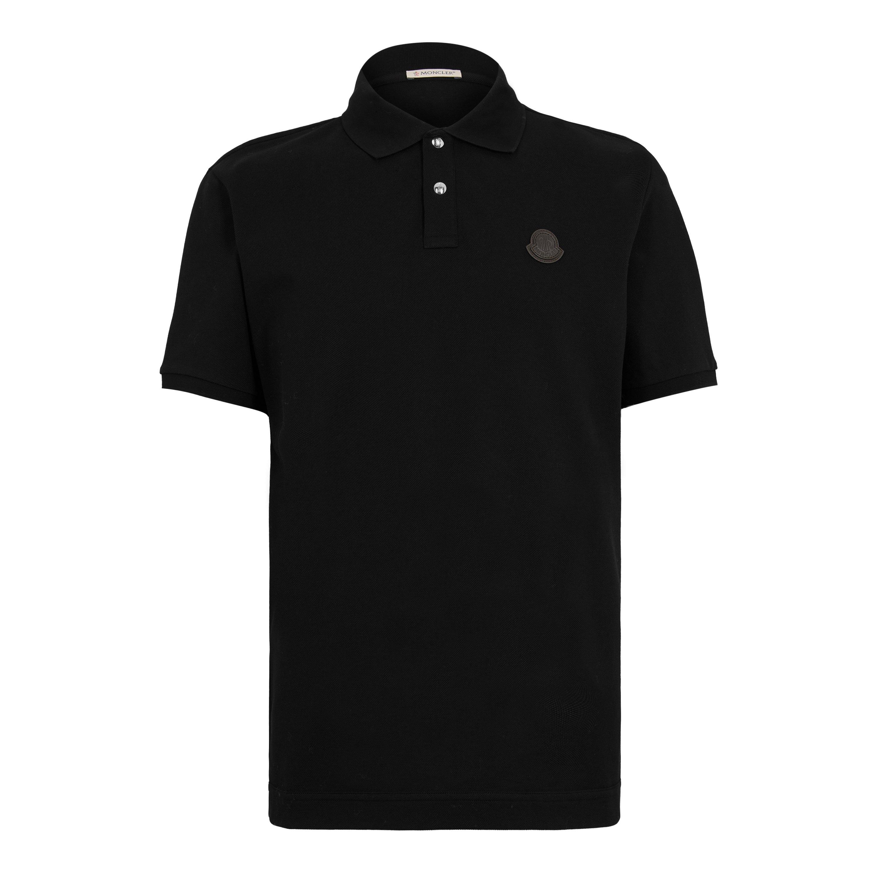 Moncler Men's Short Sleeve Polo Shirt - Black 999 - S