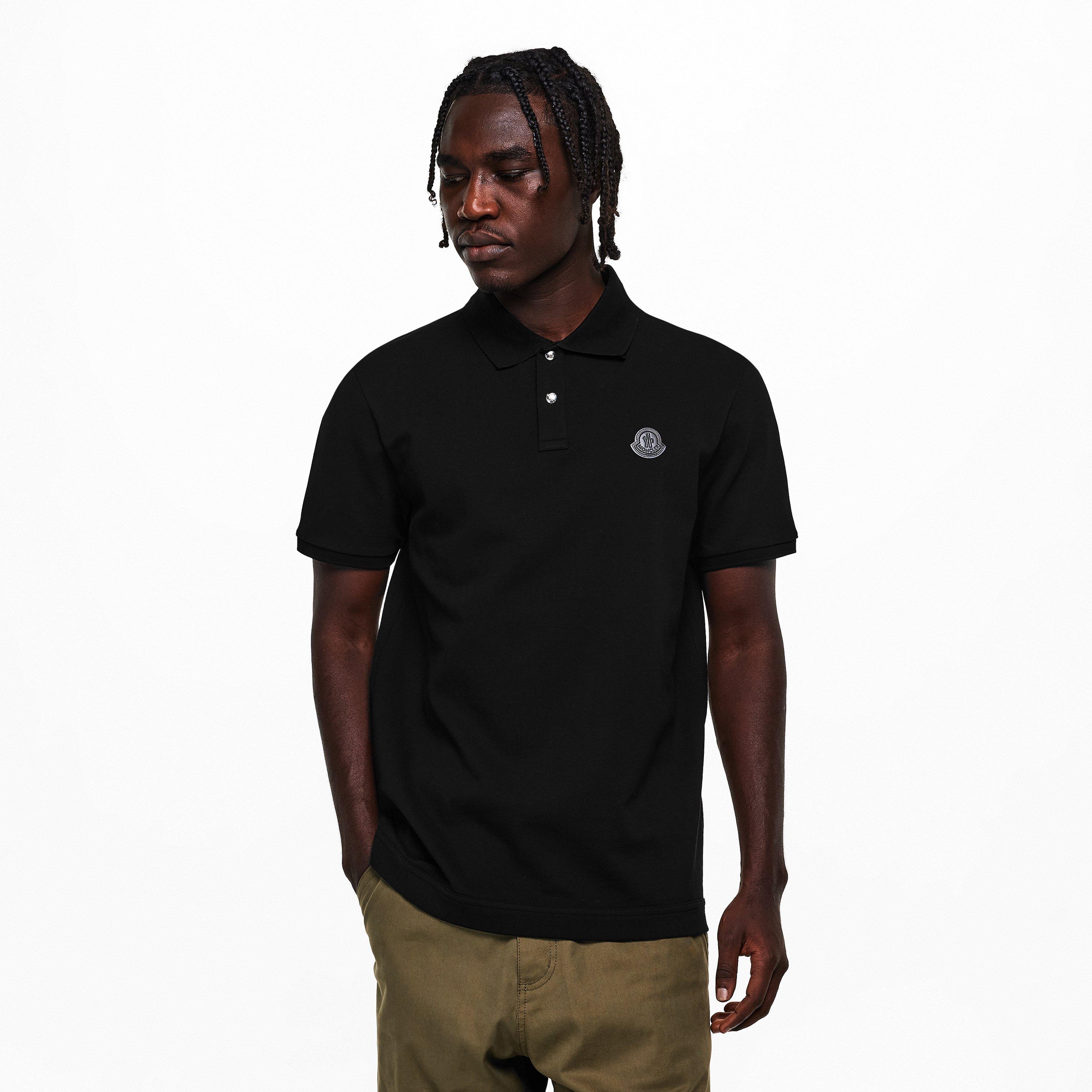 Black 999 - Moncler - Men's Short Sleeve Polo Shirt - 3
