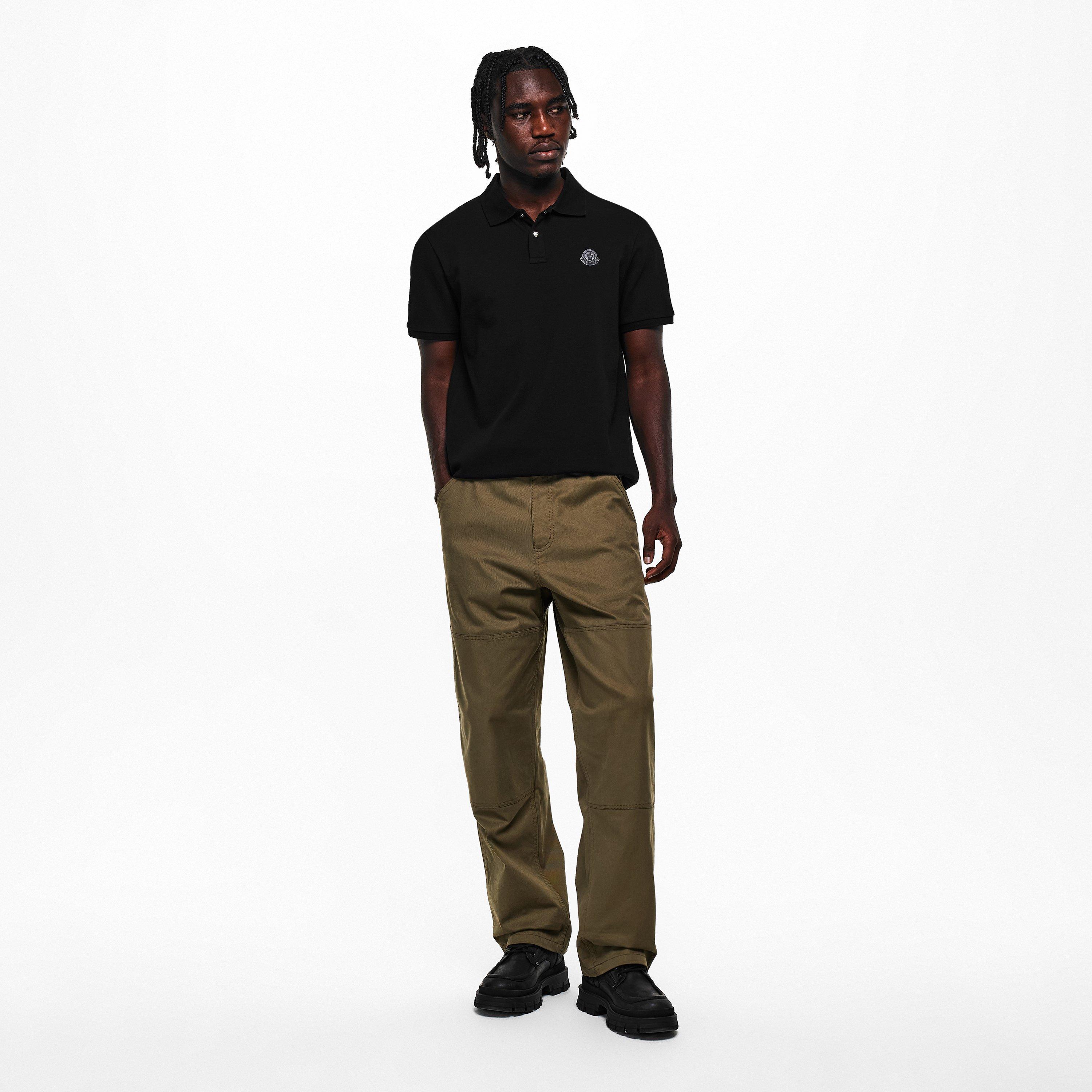 Black 999 - Moncler - Men's Short Sleeve Polo Shirt - 6