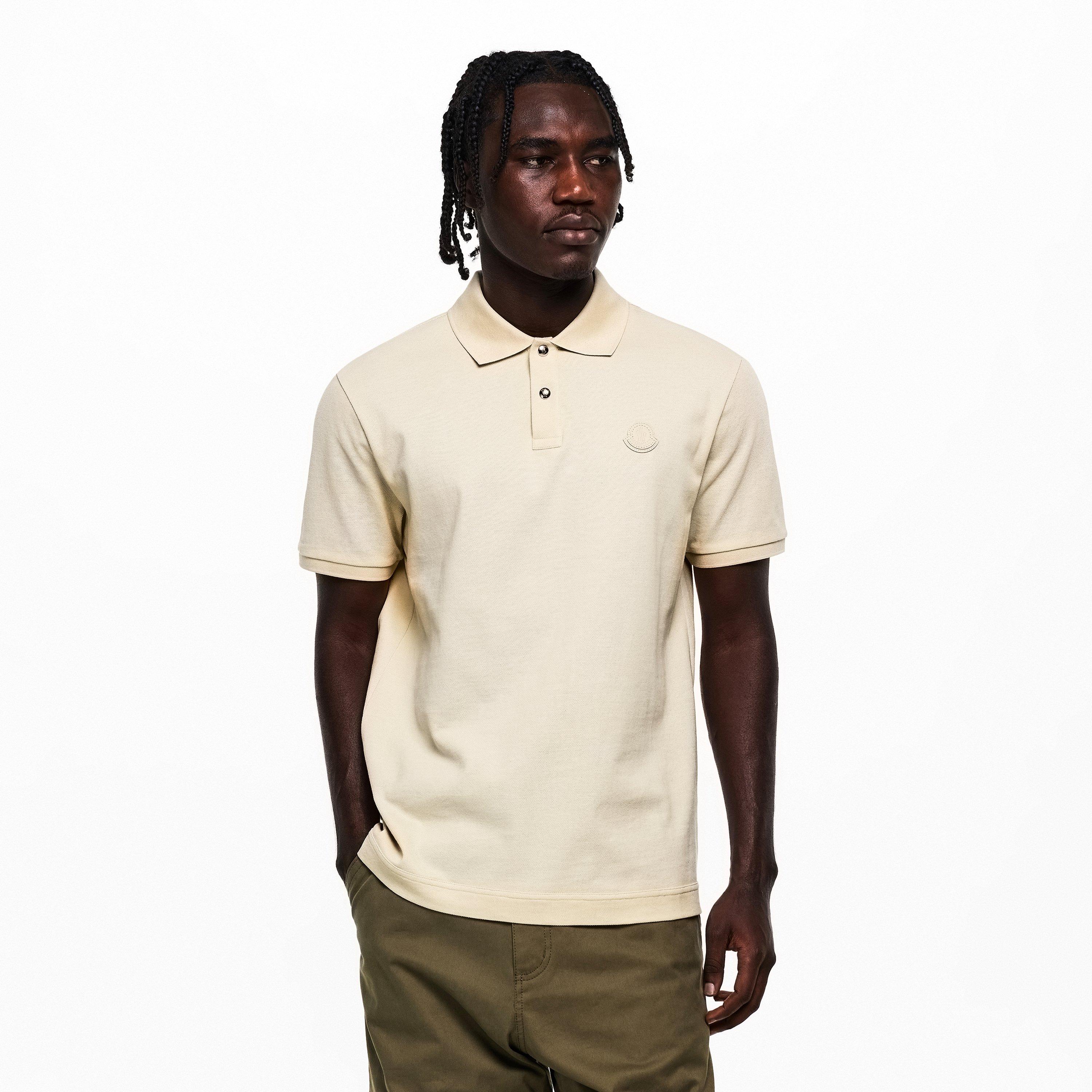 Beige 21L - Moncler - Men's Short Sleeve Polo Shirt - 3