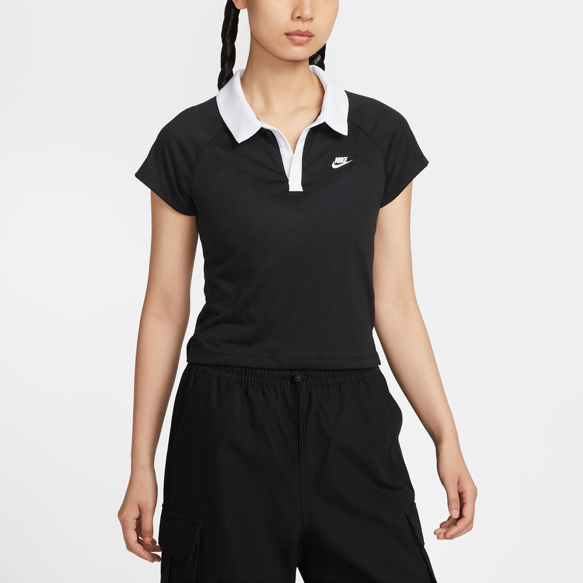 Blk/White/Sail - Nike - Sportswear Womens Slim Retro Polo Shirt - 1