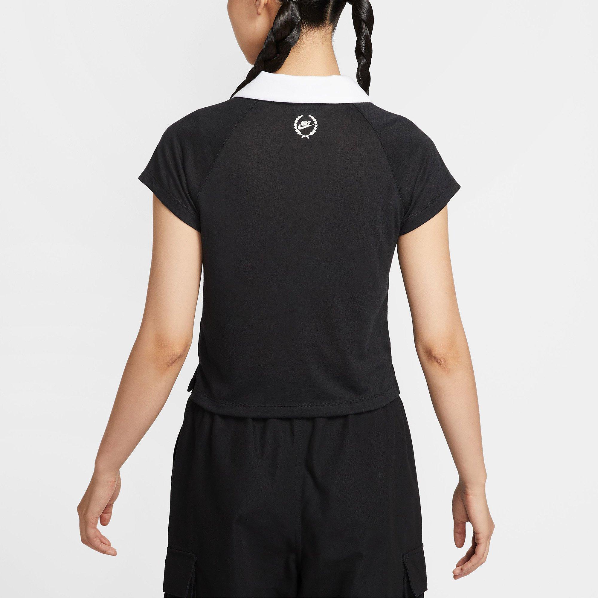 Blk/White/Sail - Nike - Sportswear Womens Slim Retro Polo Shirt - 2