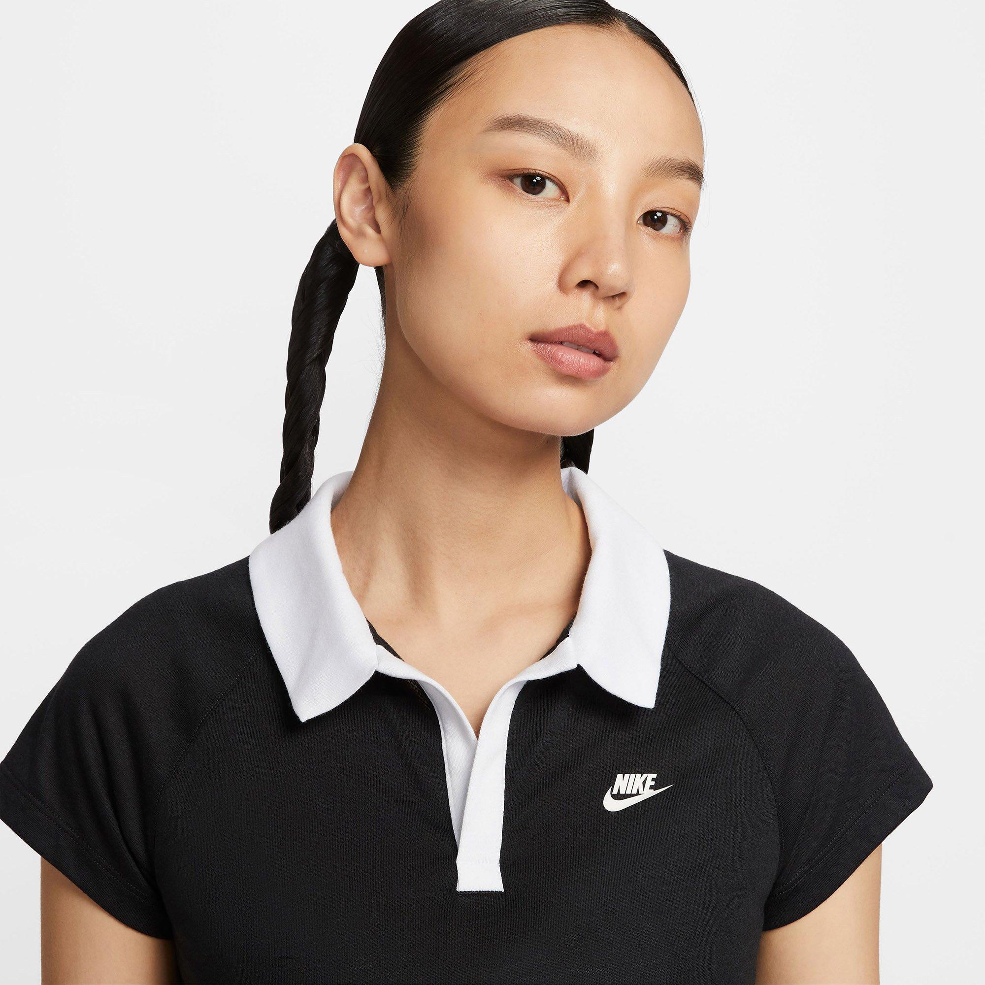 Blk/White/Sail - Nike - Sportswear Womens Slim Retro Polo Shirt - 3