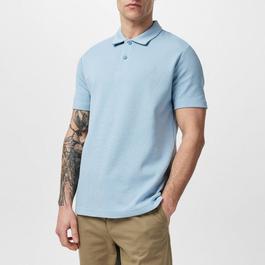 Gant WAFFLE TEXTURE SS-PIQUE DOVE BLUE S