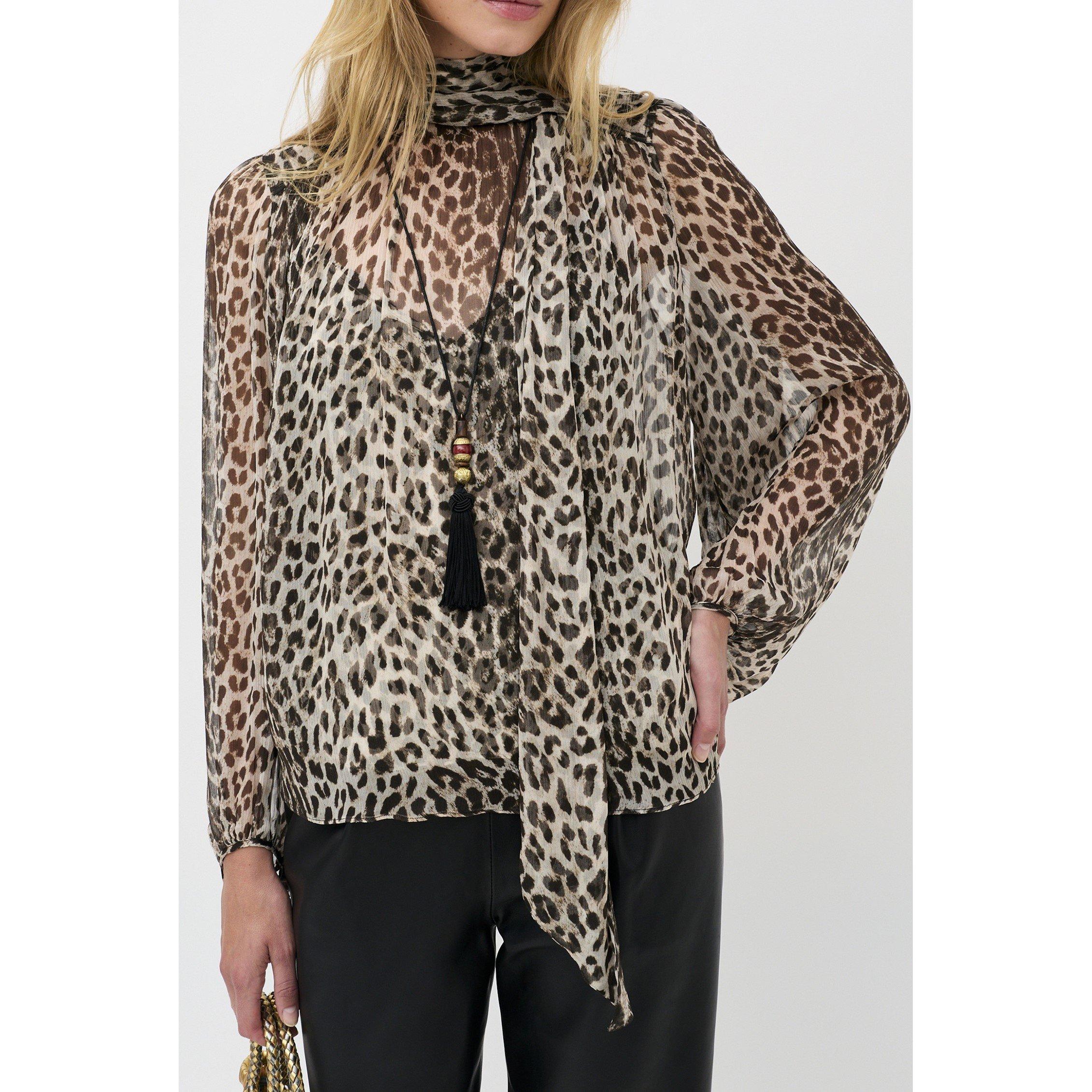 Nina Lp Mocha - RIXO - Women's Rya Top Long Sleeve Blouse - 2