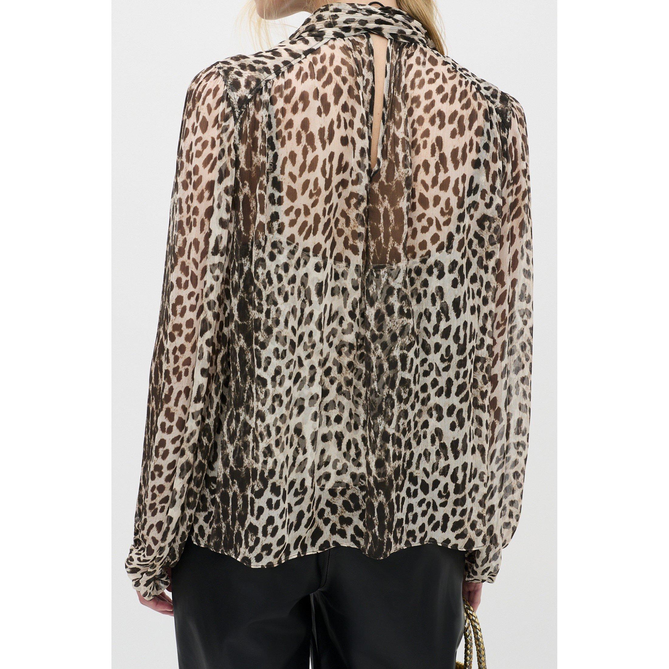 Nina Lp Mocha - RIXO - Women's Rya Top Long Sleeve Blouse - 4