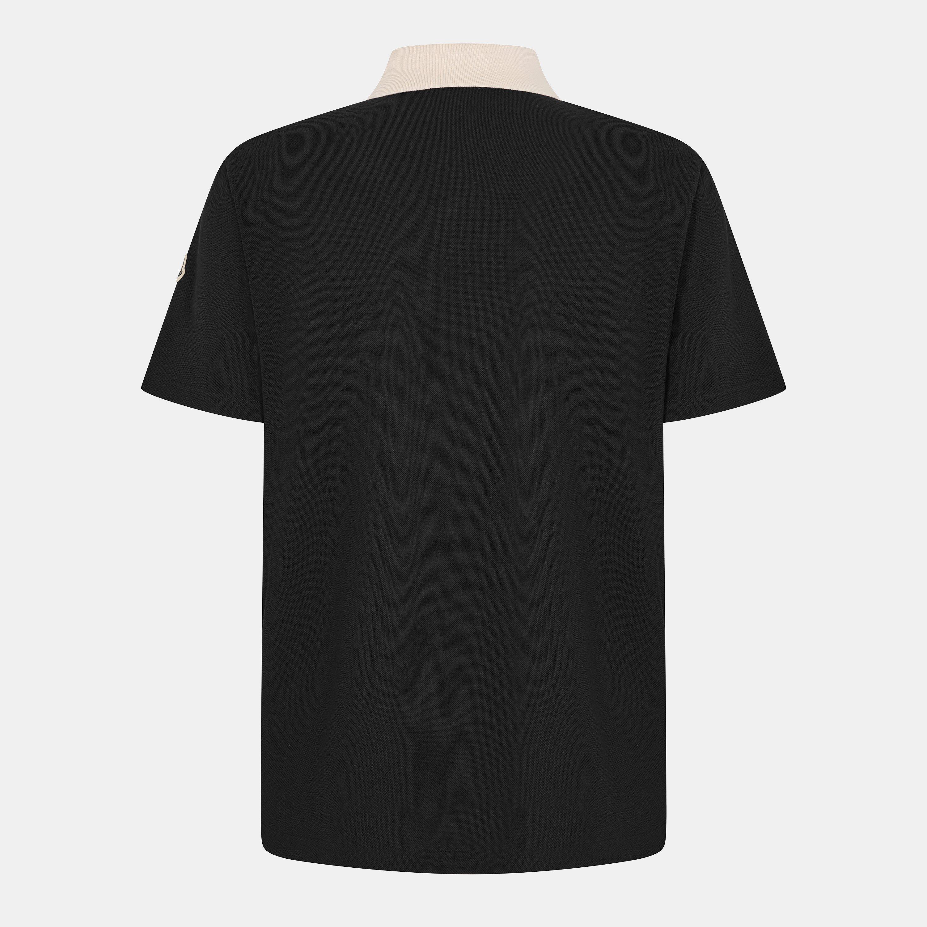 Black 999 - Moncler - Men's Short Sleeve Polo Shirt - 2