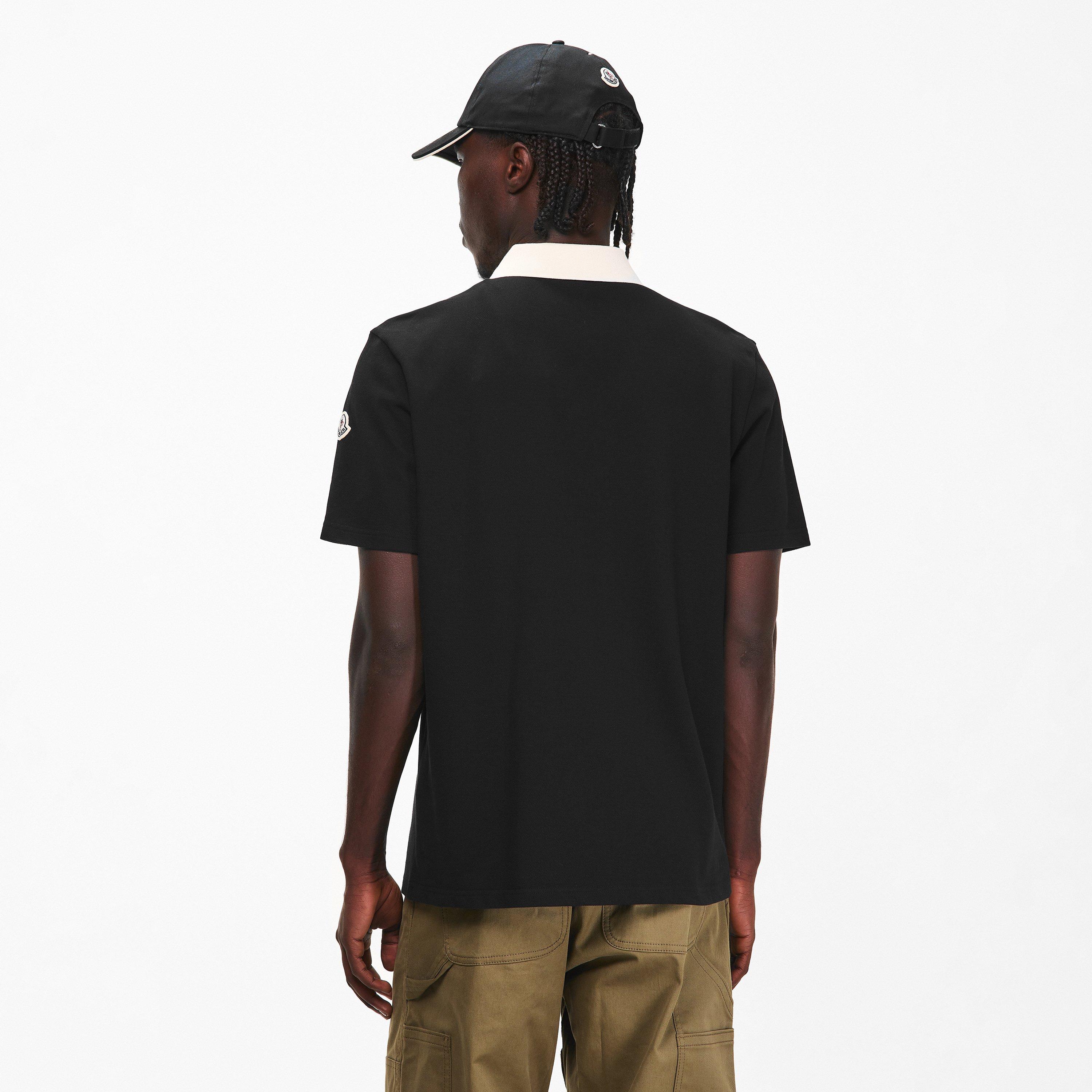 Black 999 - Moncler - Men's Short Sleeve Polo Shirt - 4