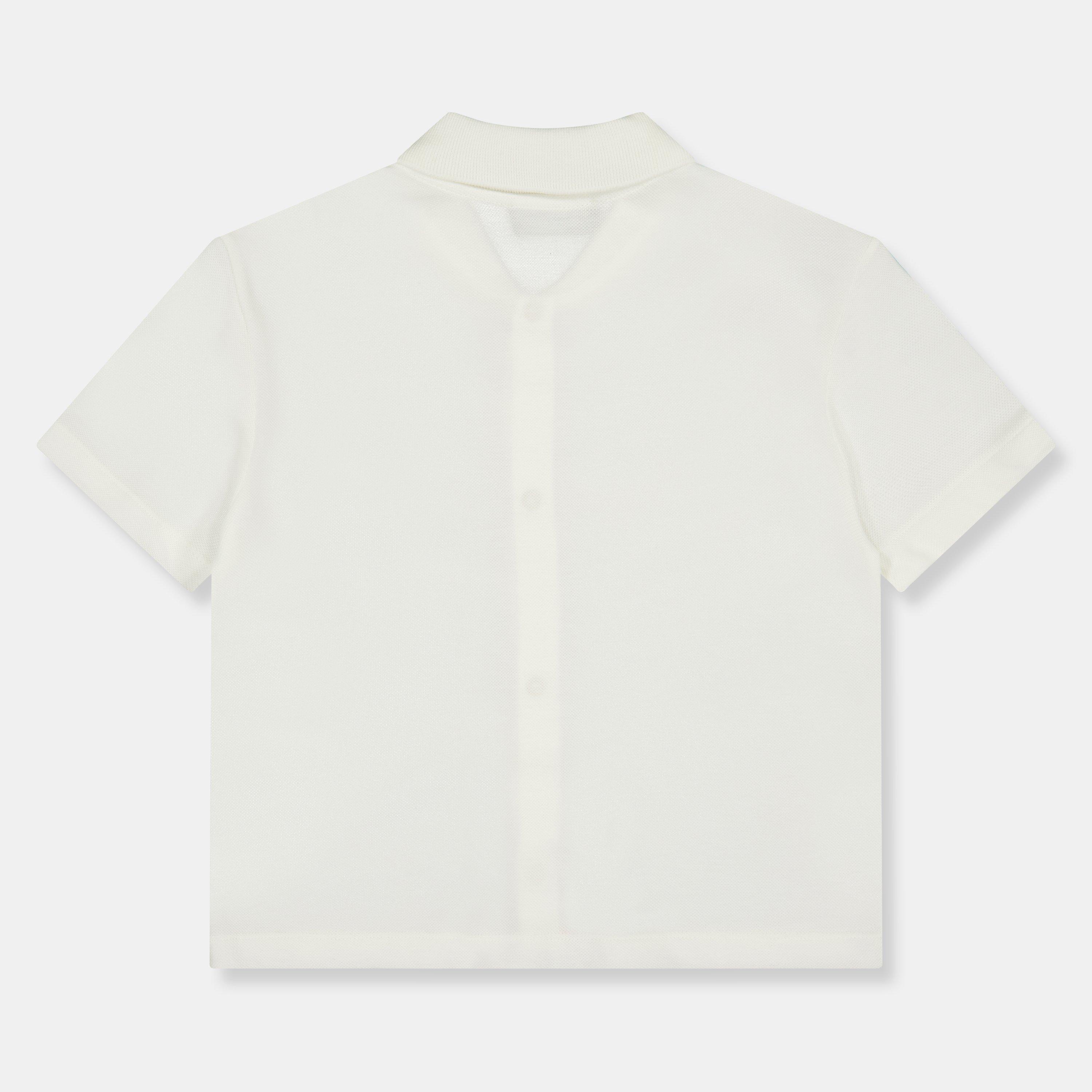 6WH40 White - Versace - Kids' Short-Sleeve Logo Polo Shirt - 2