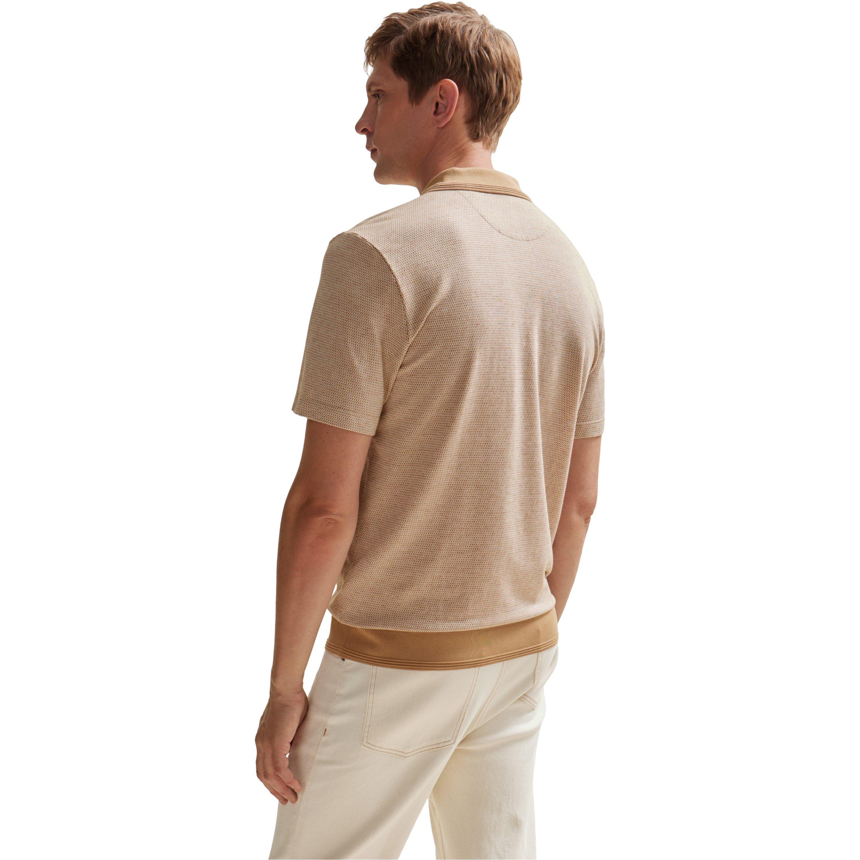 Med Beige - Boss - Men's L-Perry 58 Short-Sleeve Polo Shirt - 2